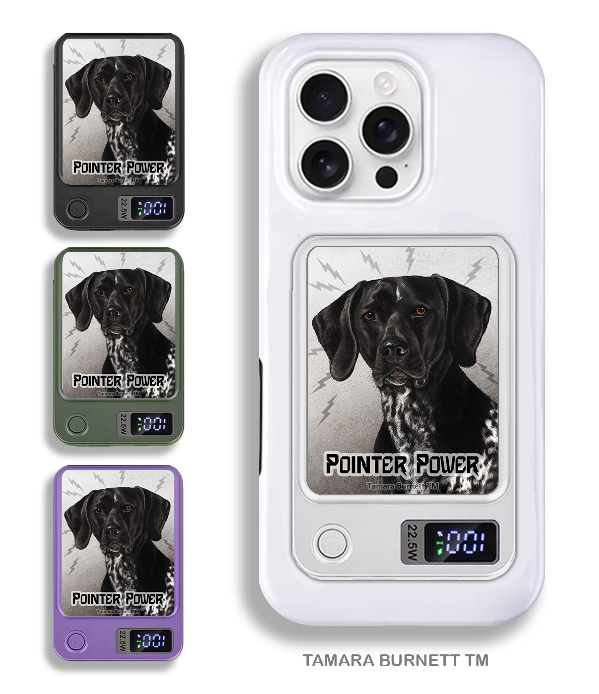 An image of product 33856 - German Shorthaired Pointer Black Roan - Phone Bank