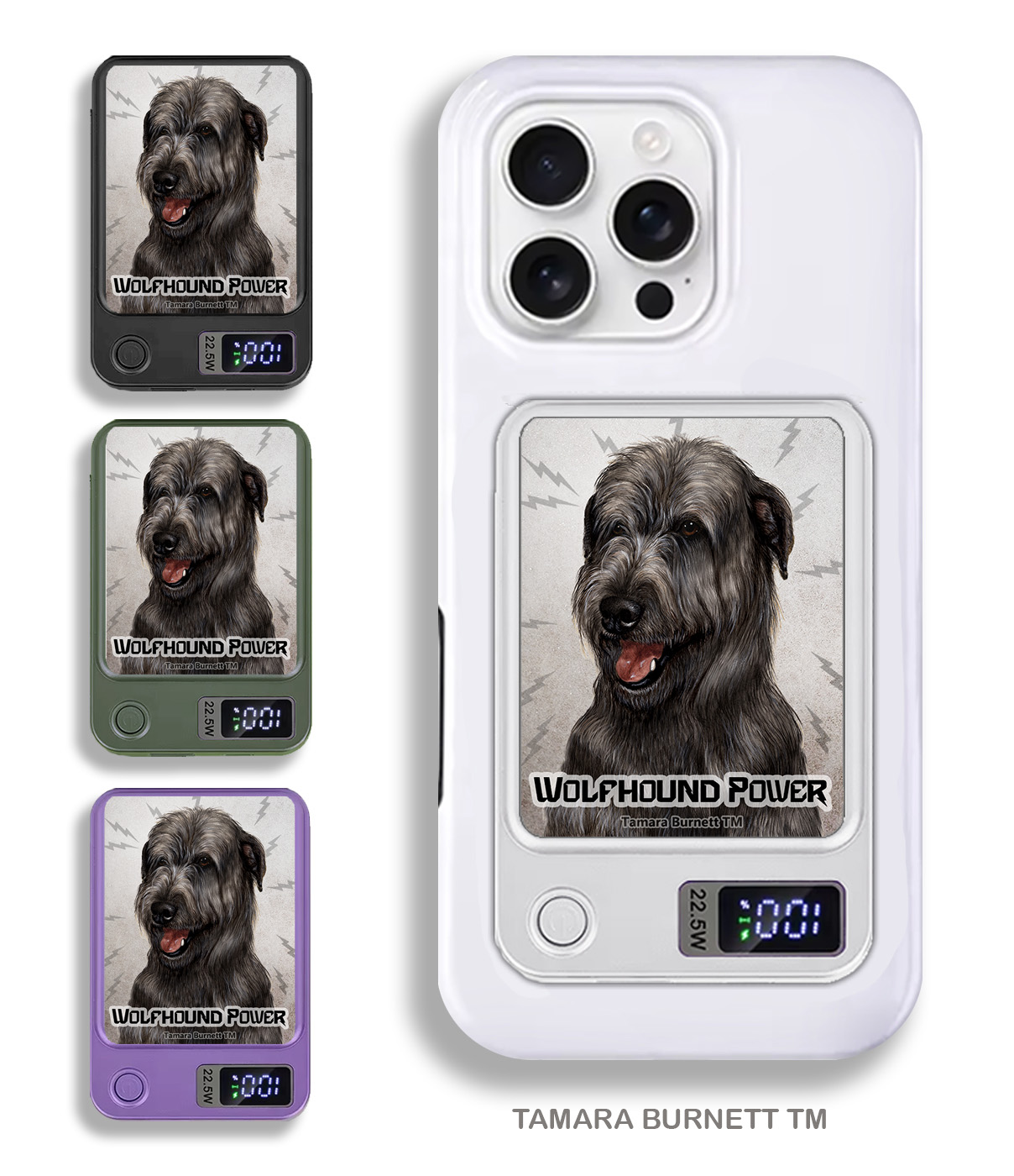 An image of product 33909 - Irish Wolfhound Black - Phone Bank