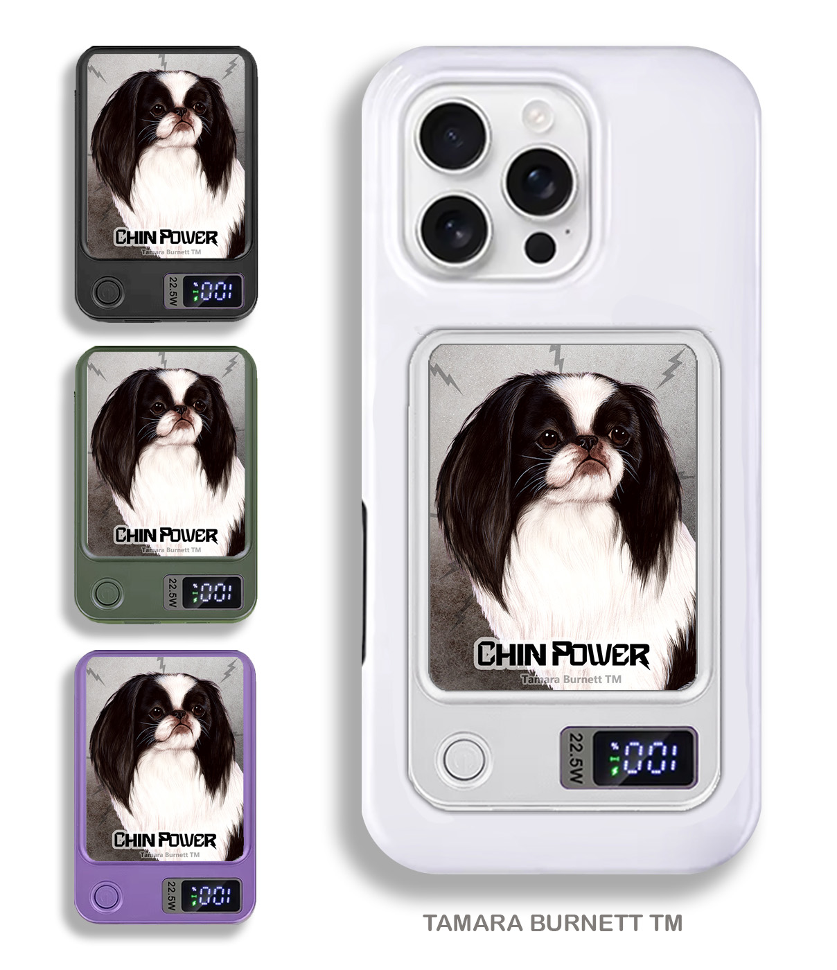 An image of product 33921 - Japanese Chin Black and White - Phone Bank