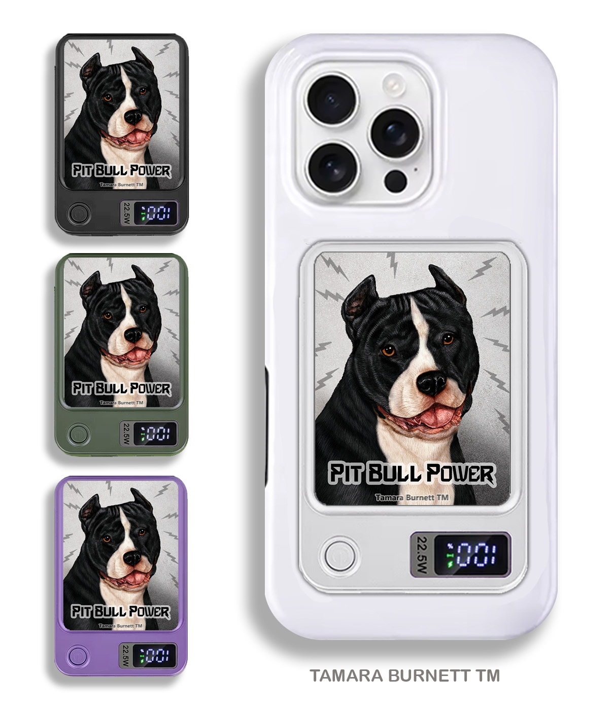 An image of product 34005 - Pit Bull Black and White Cropped - Phone Bank