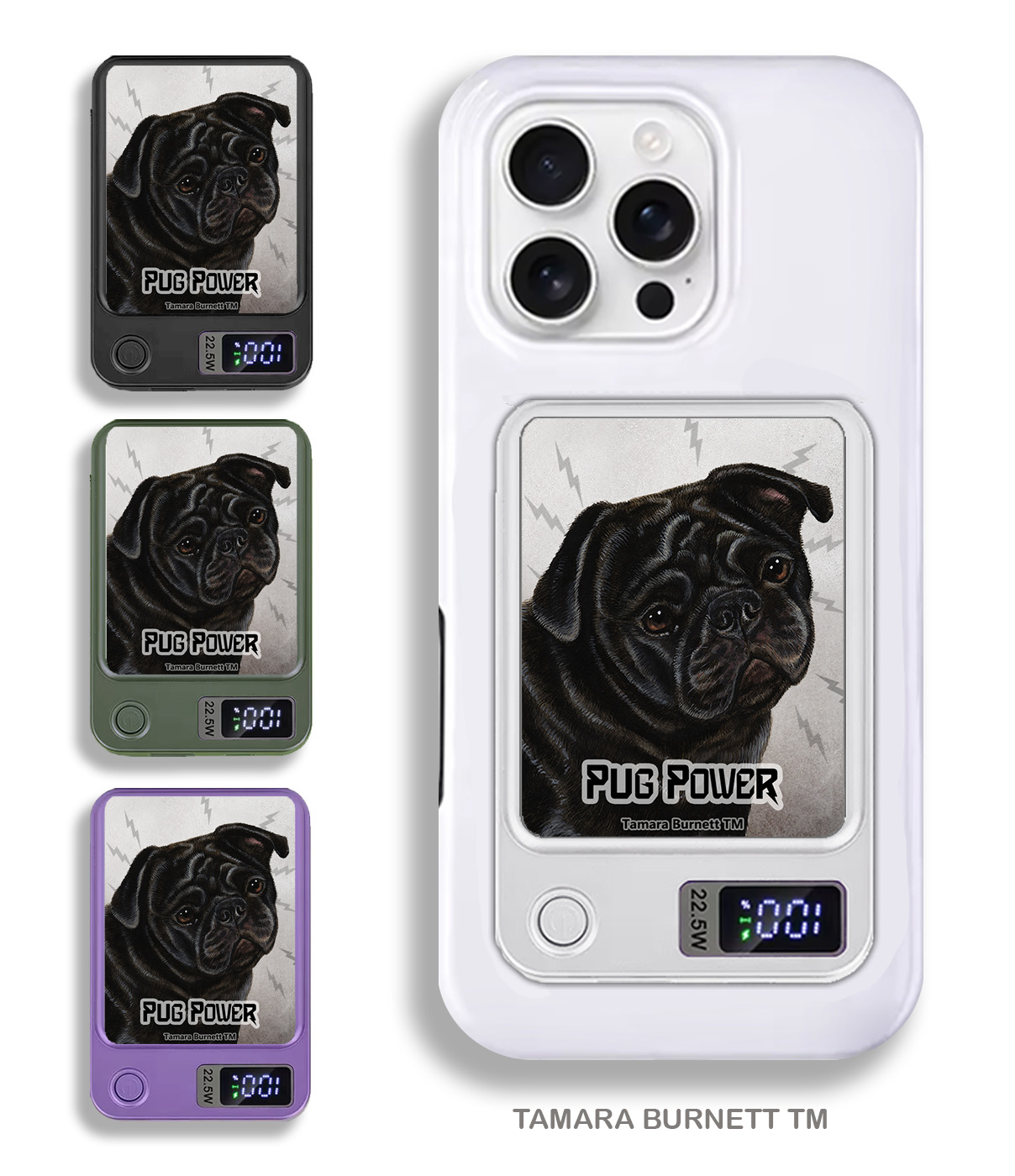 An image of product 34055 - Pug Black - Phone Bank