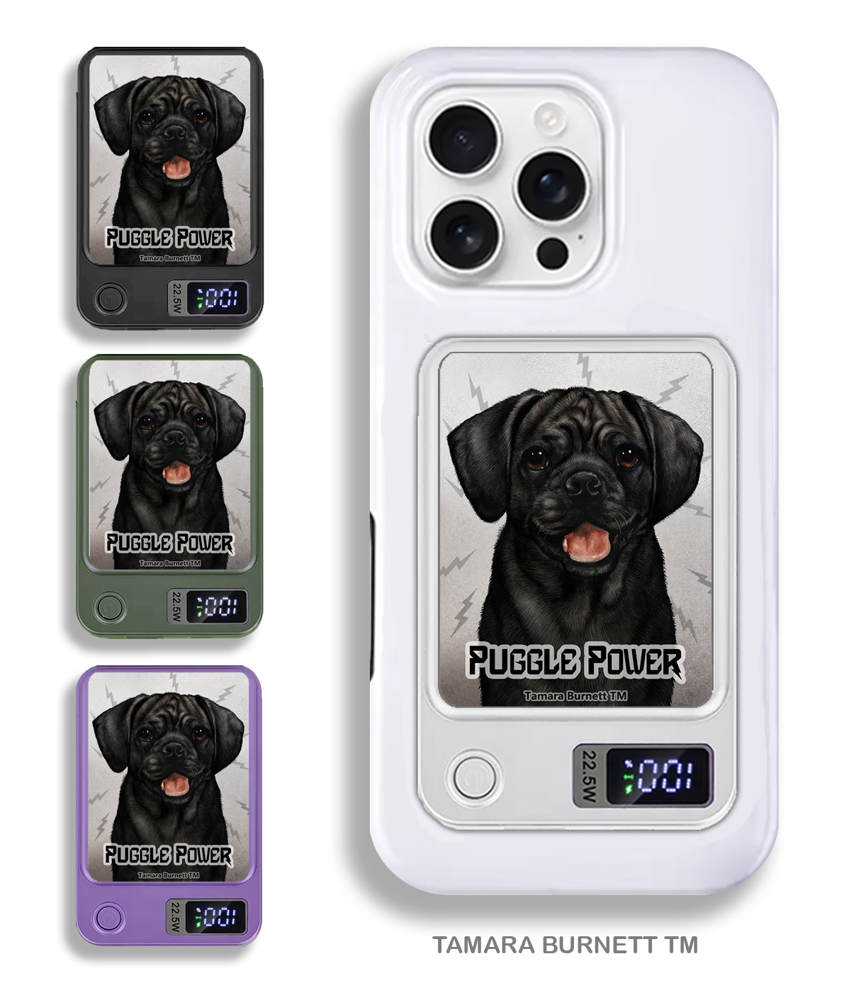 An image of product 34057 - Puggle Black - Phone Bank
