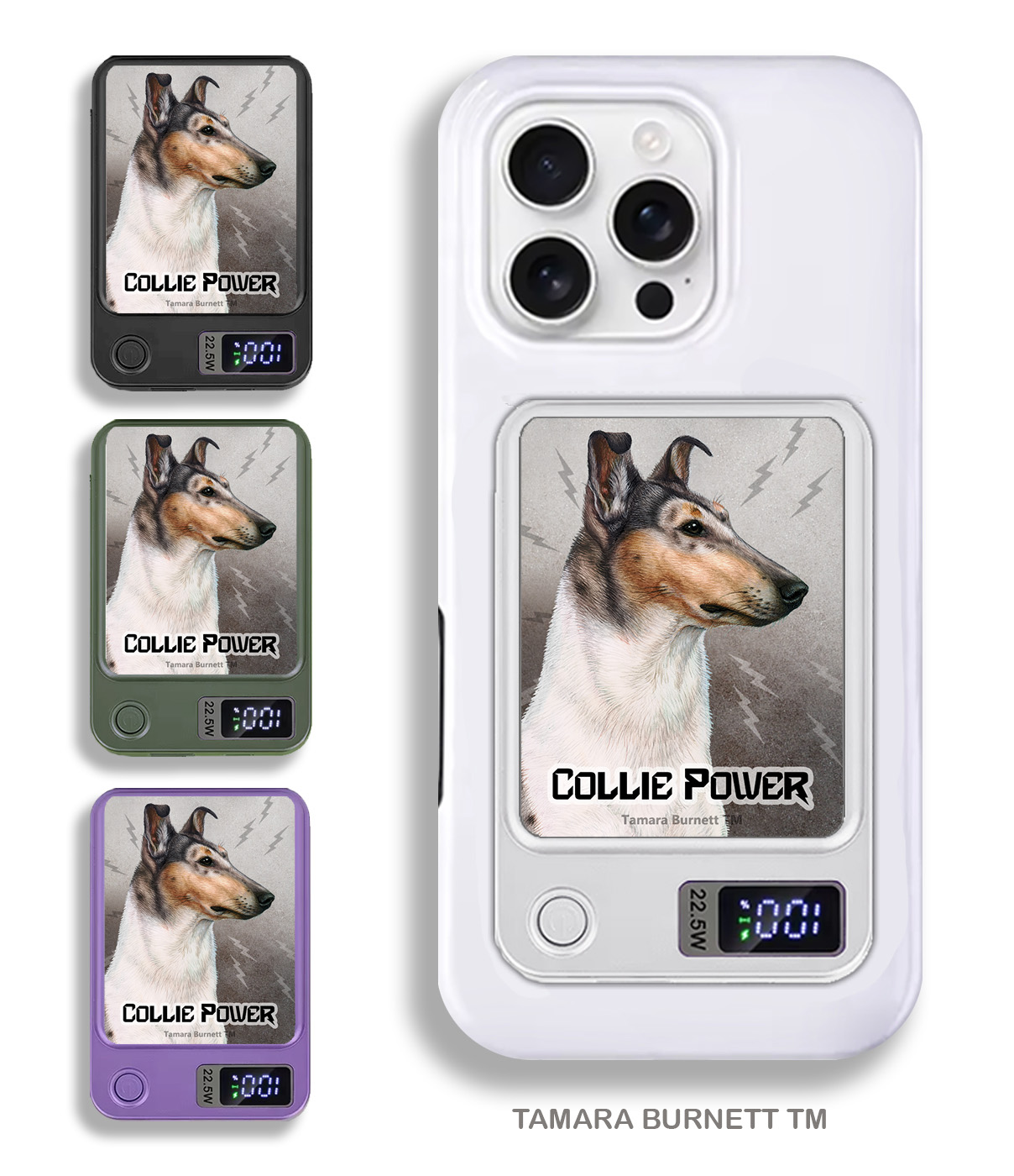 An image of product 34115 - Smooth Collie Blue Merle - Phone Bank