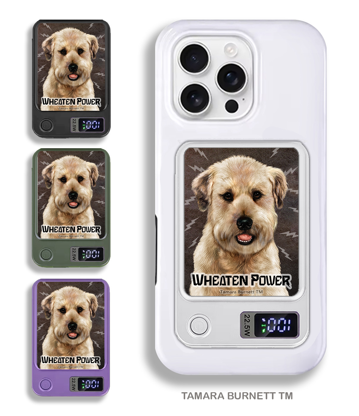 An image of product 34118 - Soft Coated Wheaten Puppy Cut - Phone Bank