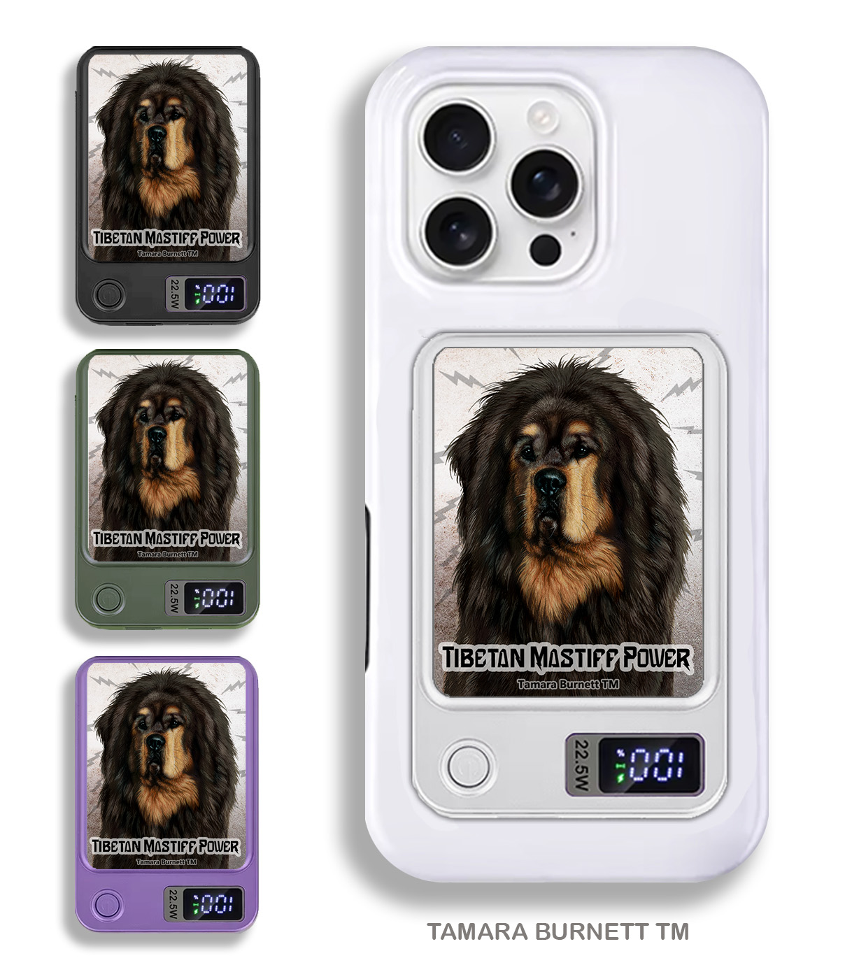 An image of product 34133 - Tibetan Mastiff Black and Tan - Phone Bank