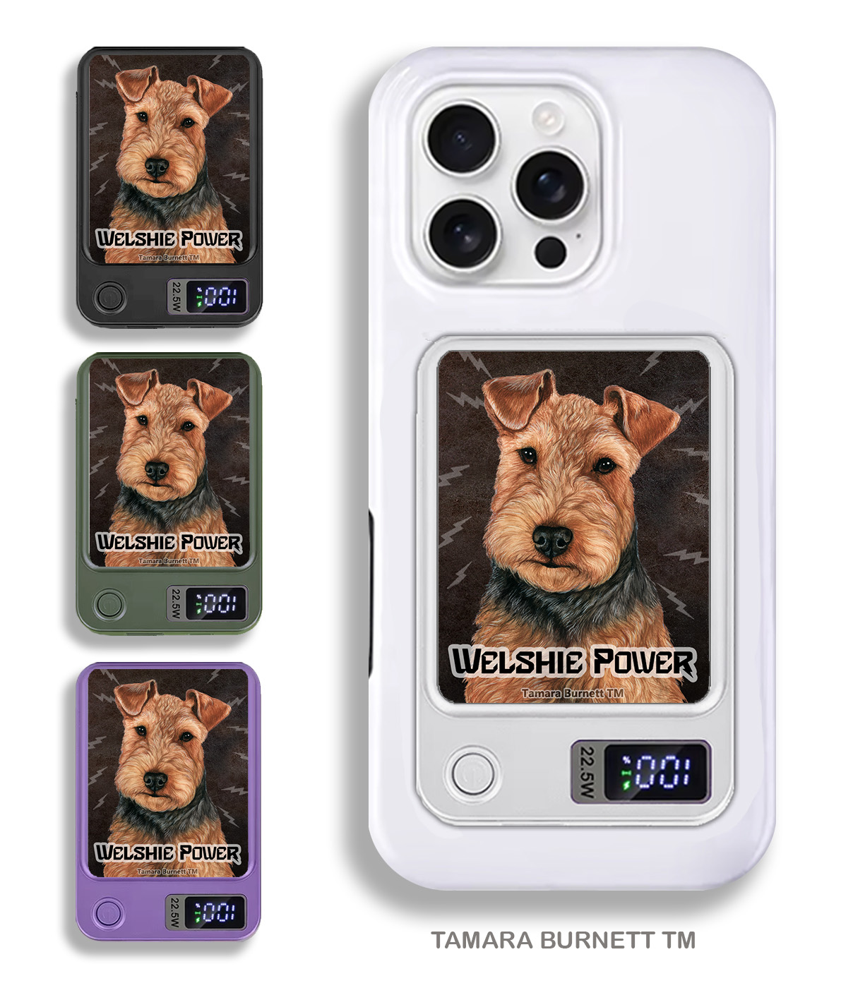 An image of product 34154 - Welsh Terrier Black and Tan - Phone Bank