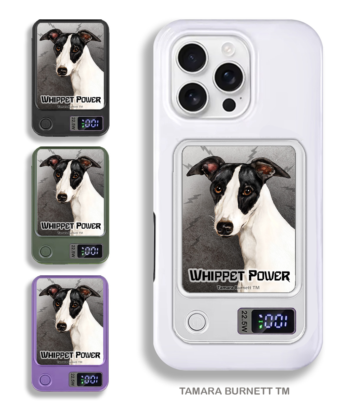 An image of product 34158 - Whippet Black and White - Phone Bank