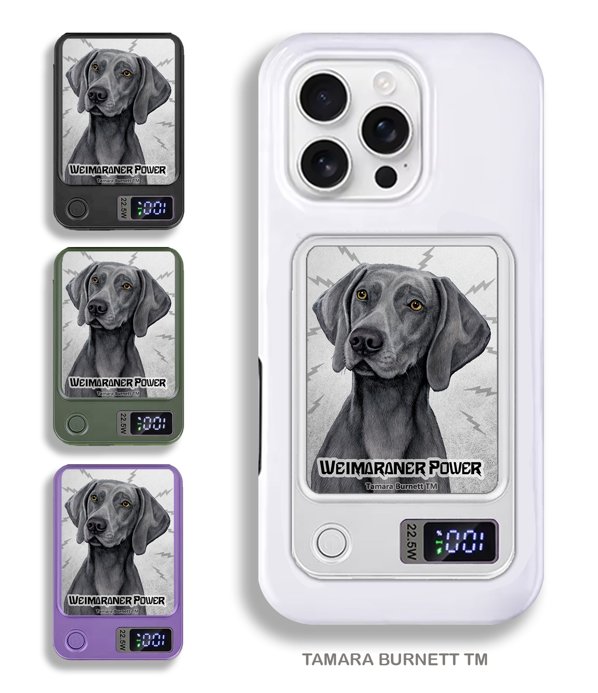 An image of product 34150 - Weimaraner Light Blue - Phone Bank