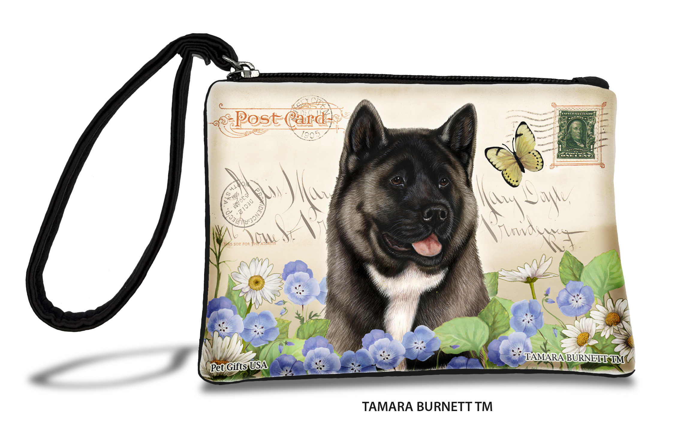 Akita (_silver_) - Zippies Pet Pouch Coin Purse