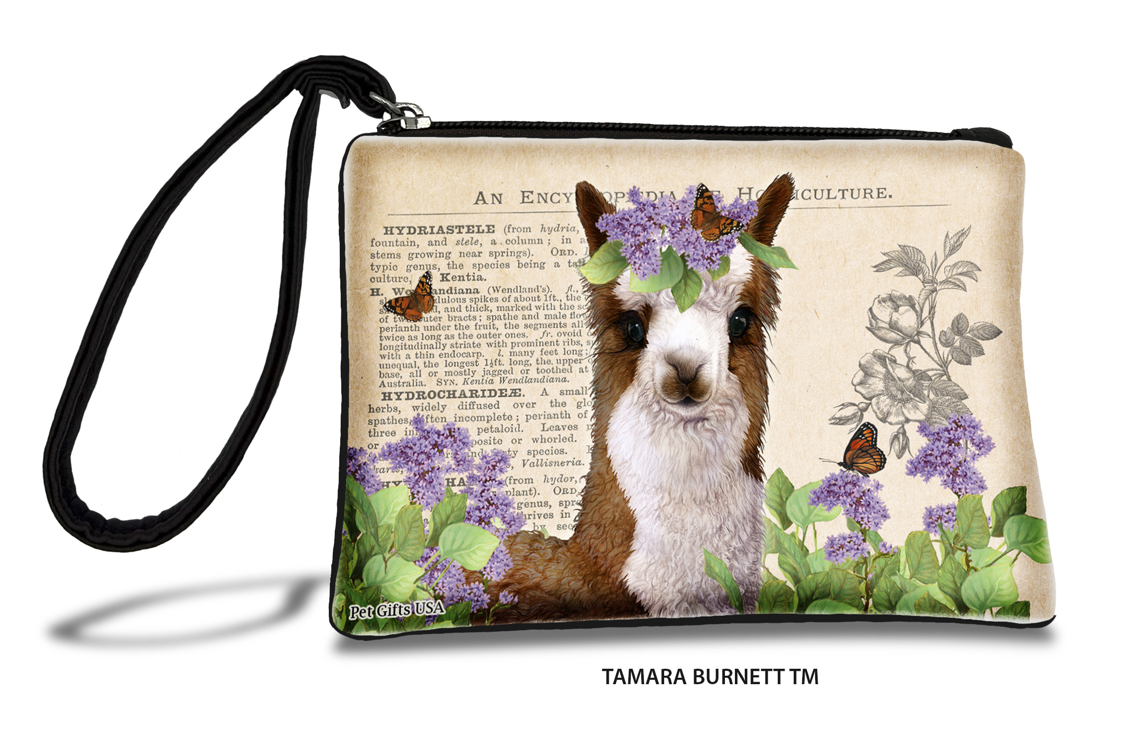Brown and White Alpaca - Zippies Pet Pouch Coin Purse image Brown and White Alpaca - Zippies Pet Pouch Coin Purse image