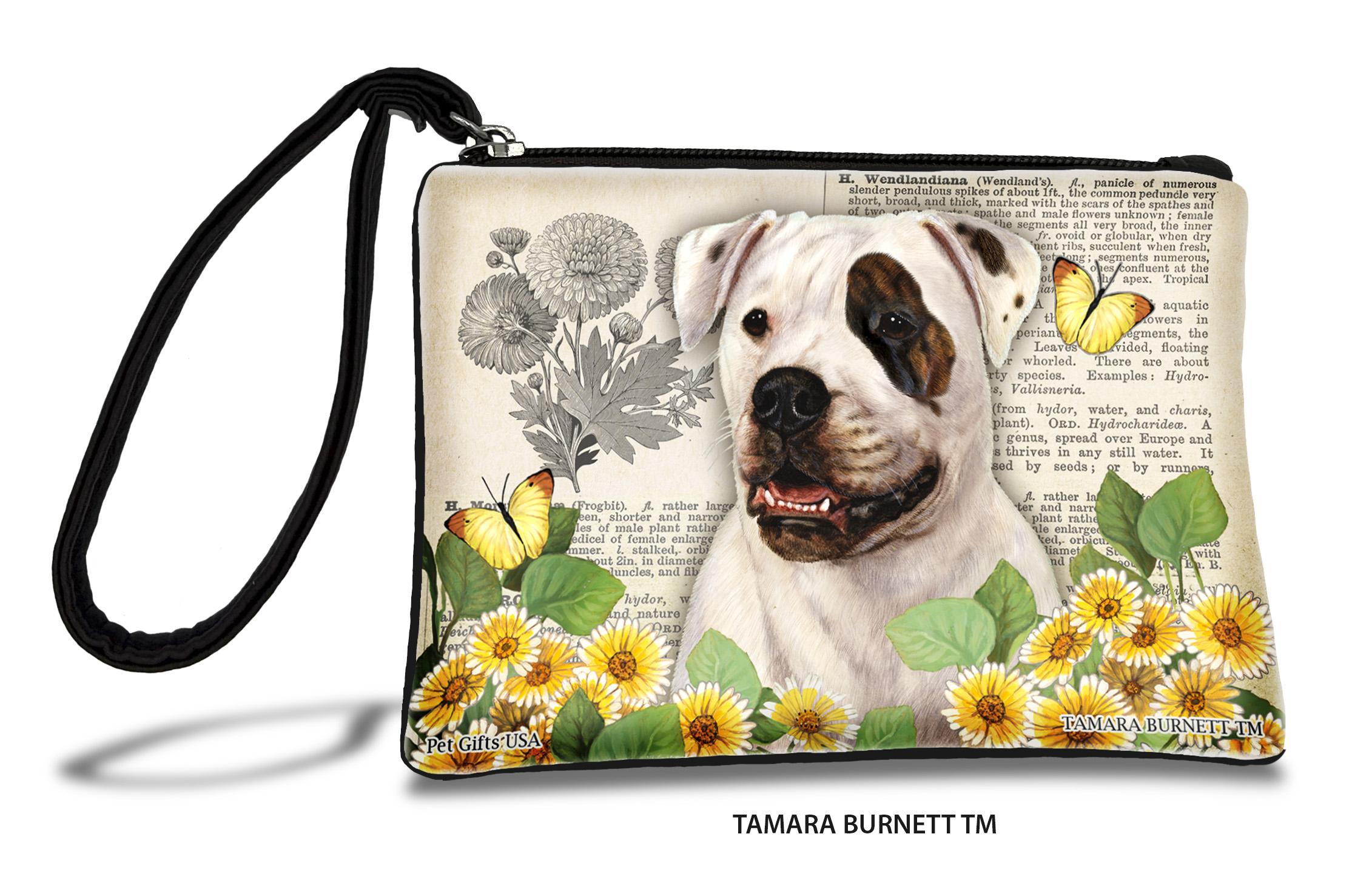 An image of product 31000 - American Bulldog (__brindle_and_white_) - Zippies Pet Pouch Coin Purse