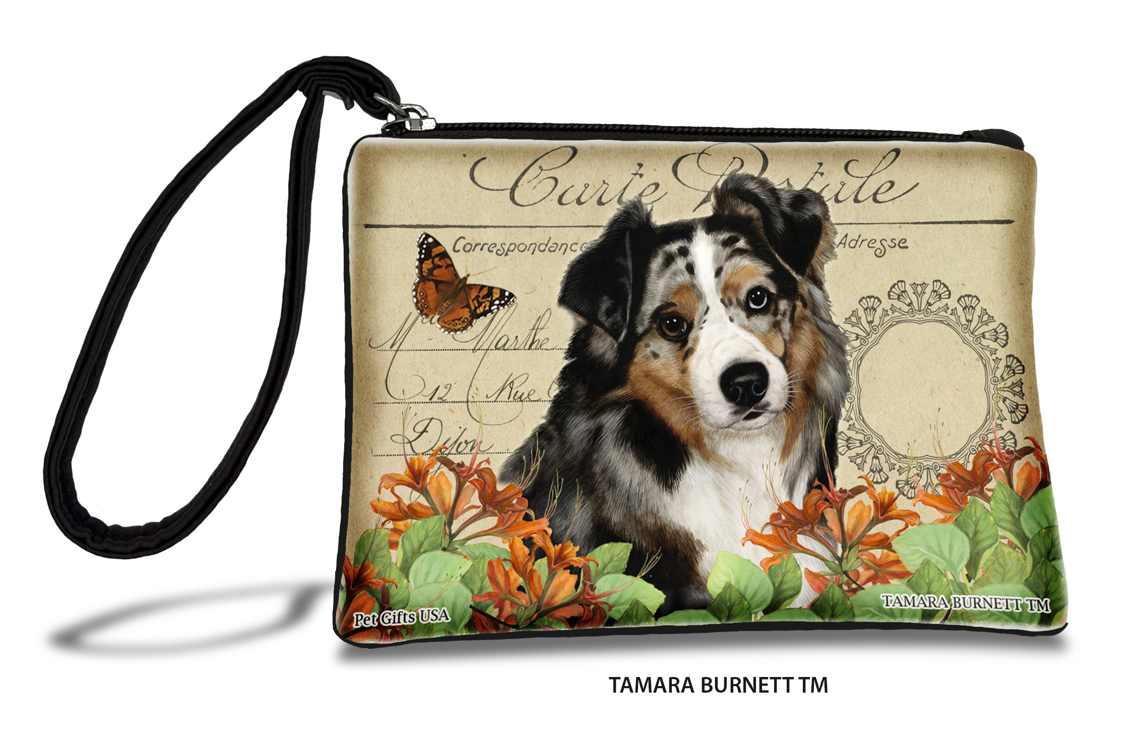 Australian Shepherd (__blue_merle_) - Zippies Pet Pouch Coin Purse