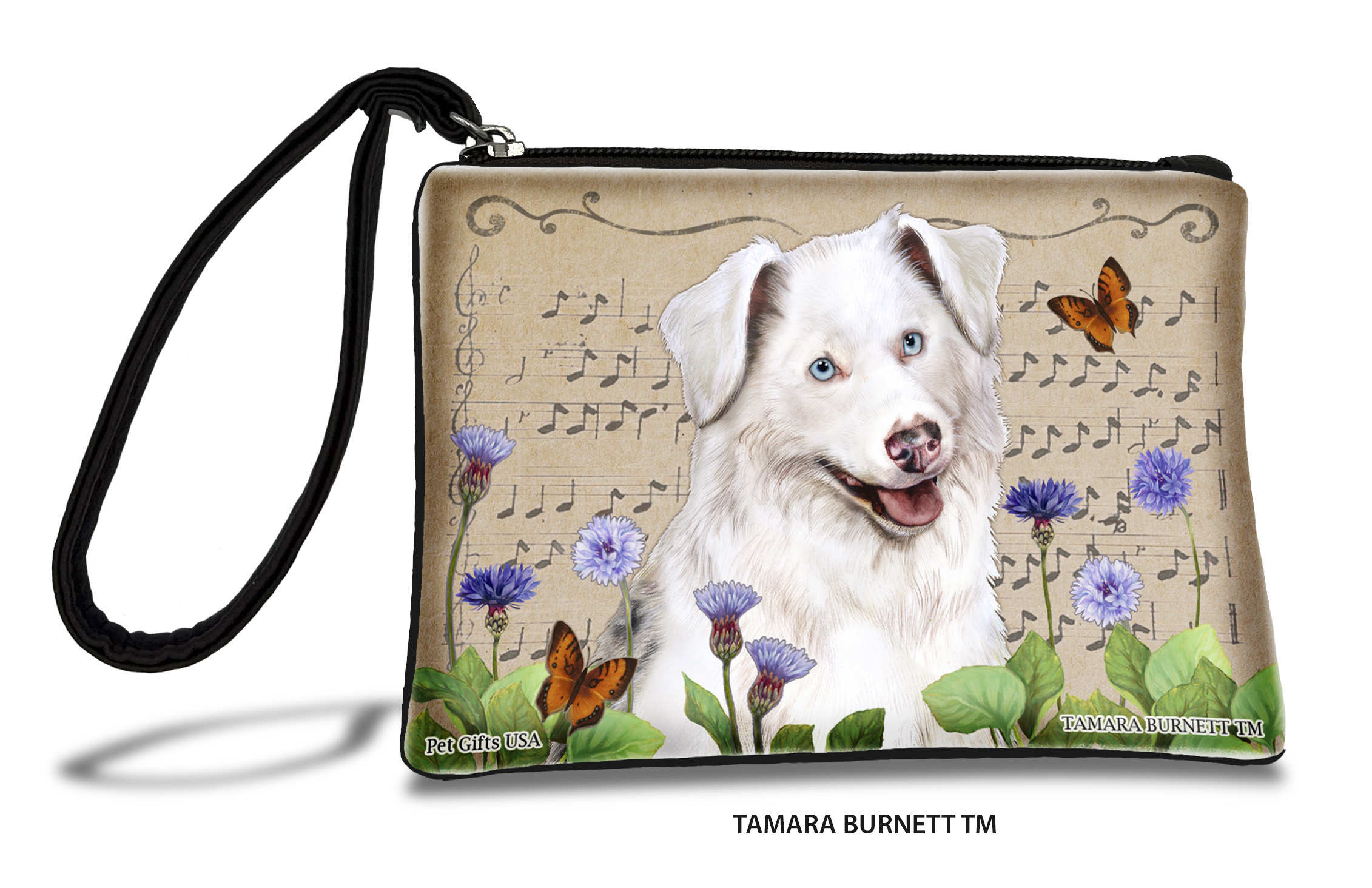 Australian Shepherd (__white_) - Zippies Pet Pouch Coin Purse