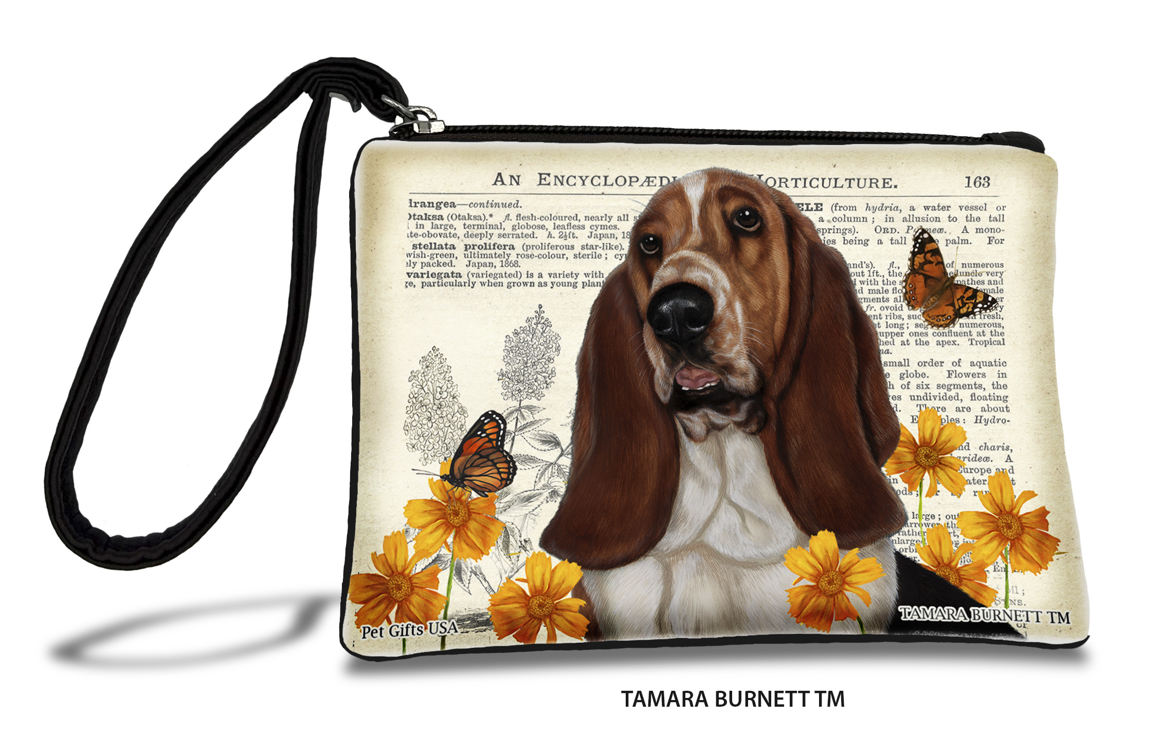 An image of product 31016 - Basset Hound (_brown_and_white_) - Zippies Pet Pouch Coin Purse