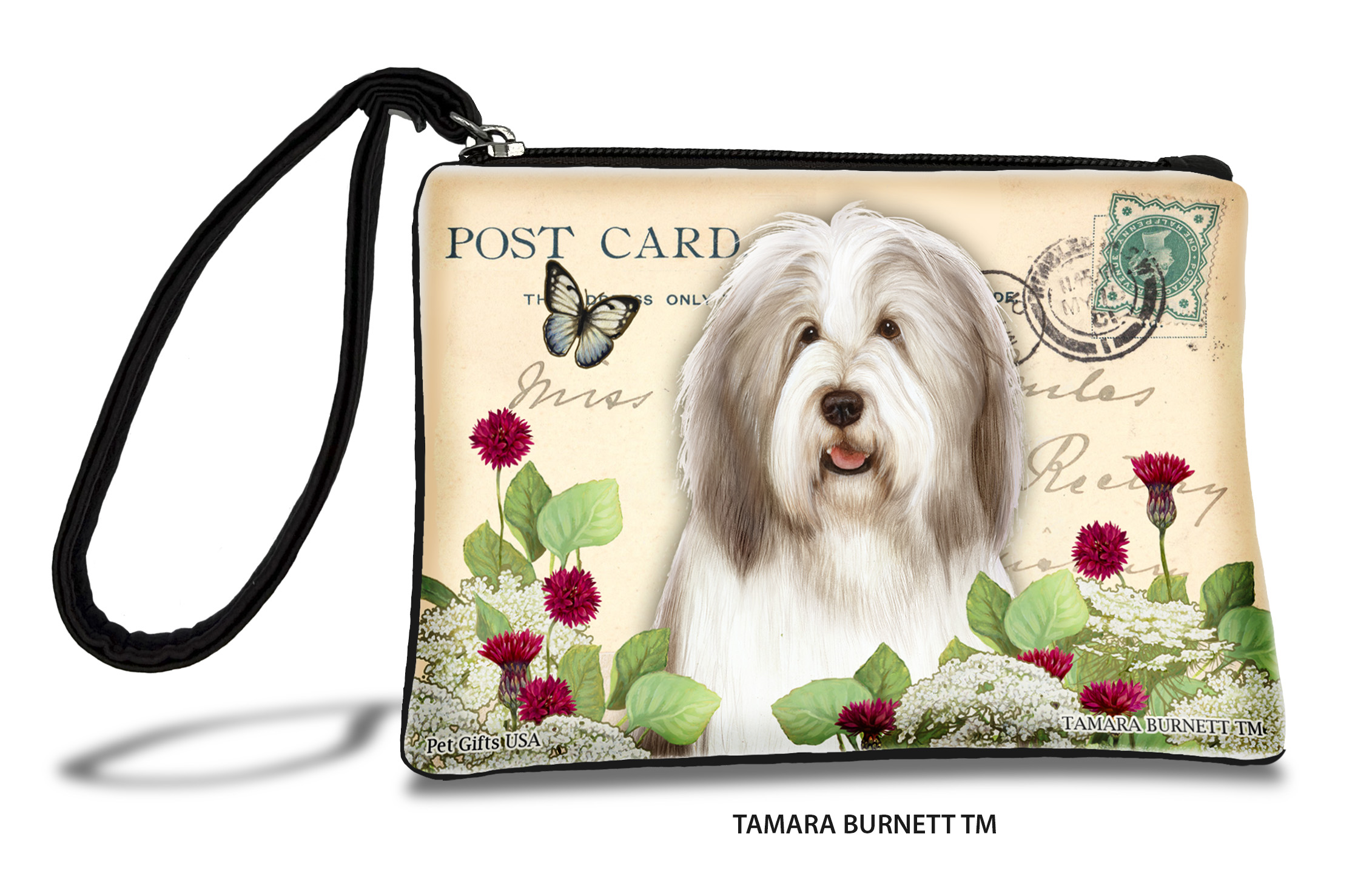 Bearded Collie (__light_liver_and_white__) - Zippies Pet Pouch Coin Purse