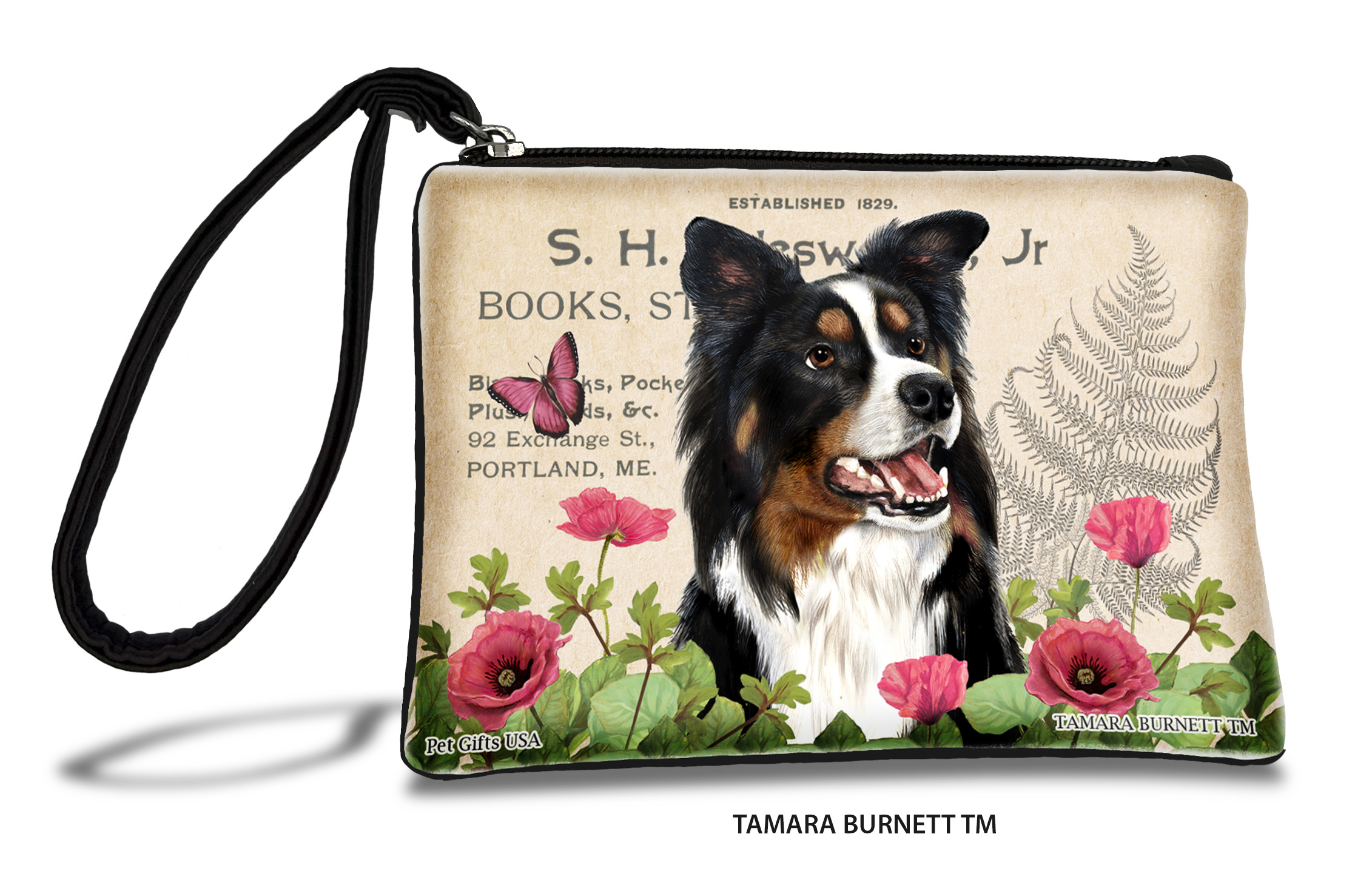 Border Collie (__tri_) - Zippies Pet Pouch Coin Purse