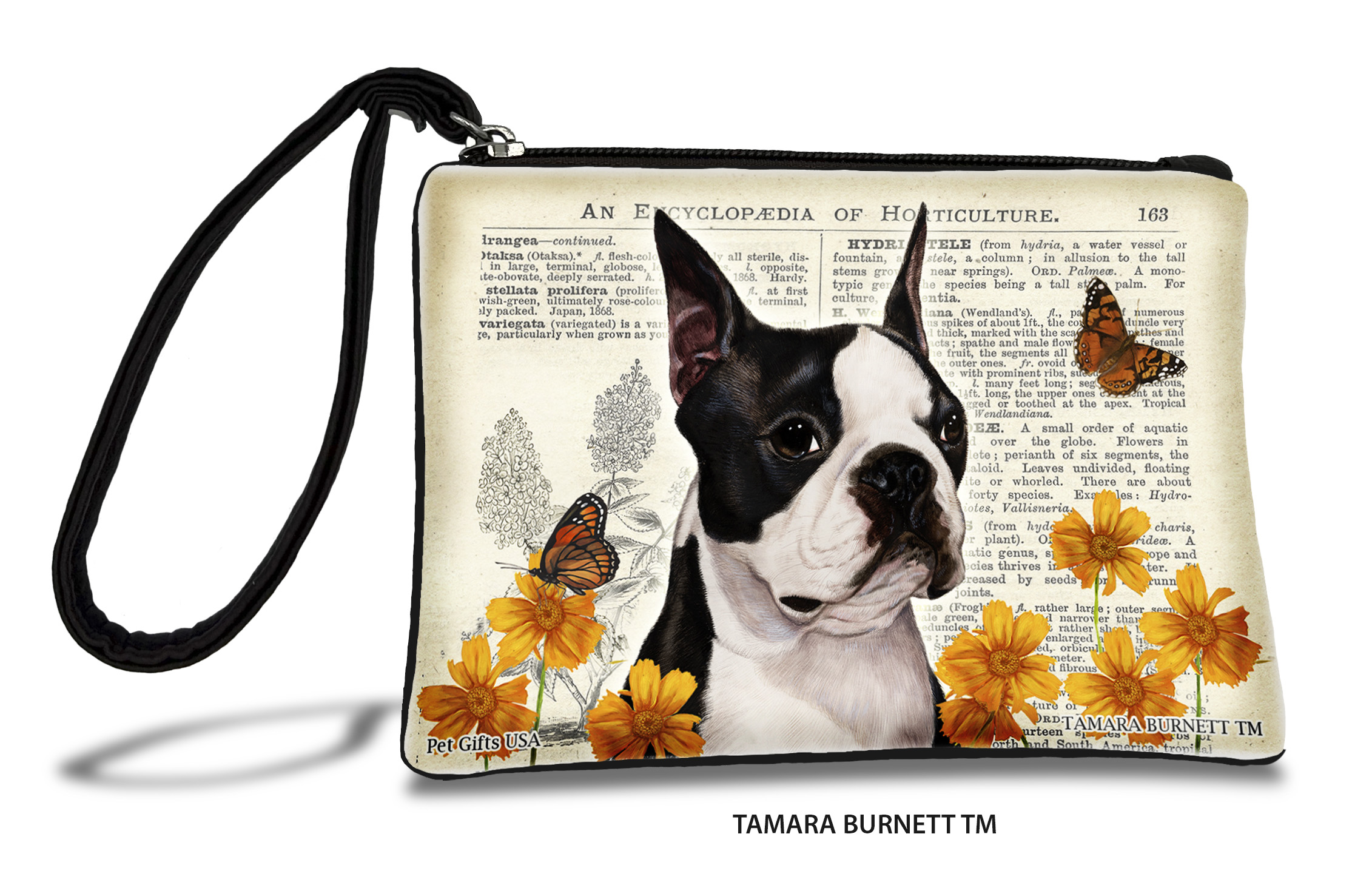 An image of product 31081 - Boston Terrier (__black_and_white_) - Zippies Pet Pouch Coin Purse