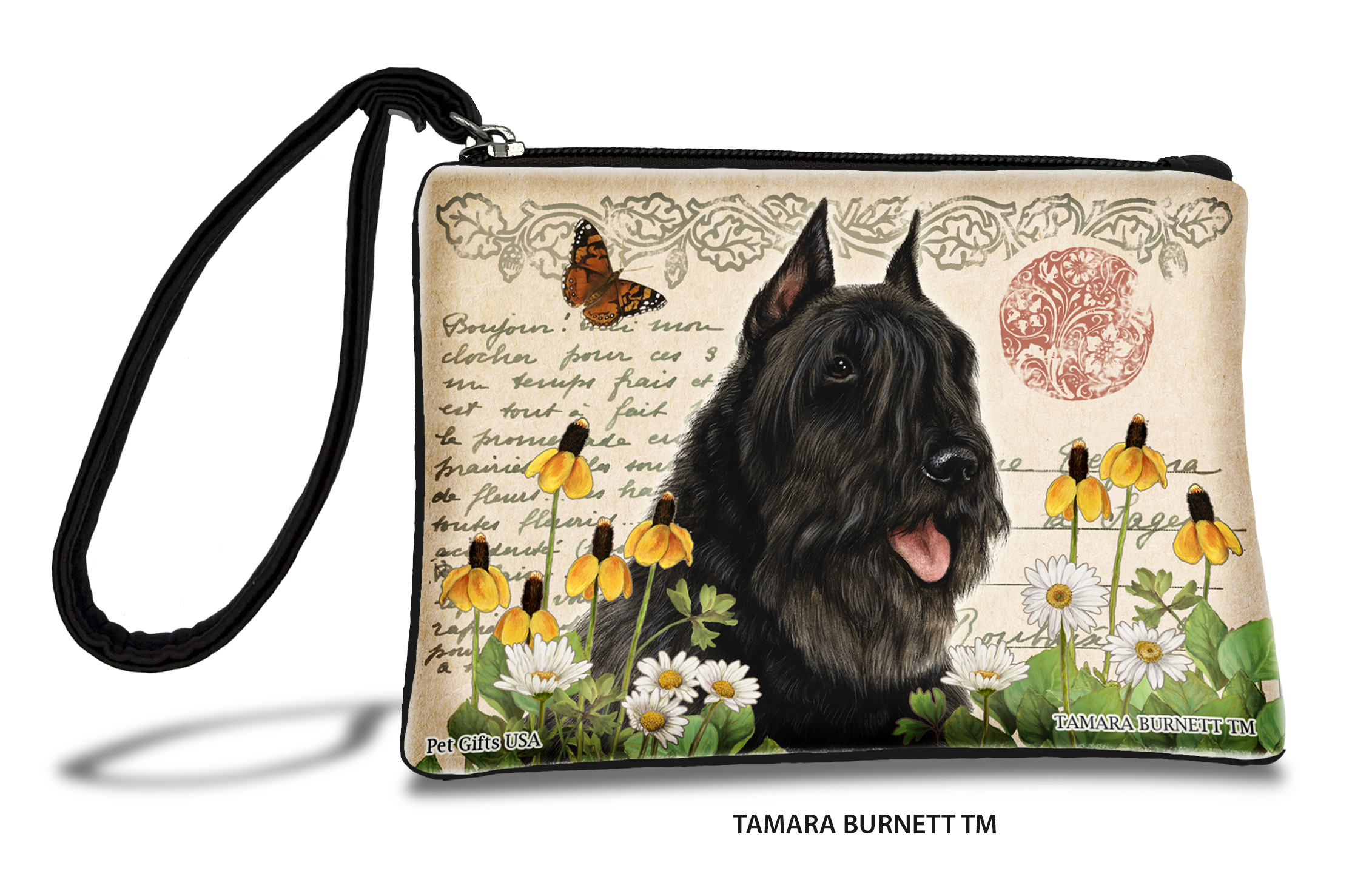 An image of product 31085 - Bouvier des Flandres (_black_) - Zippies Pet Pouch Coin Purse