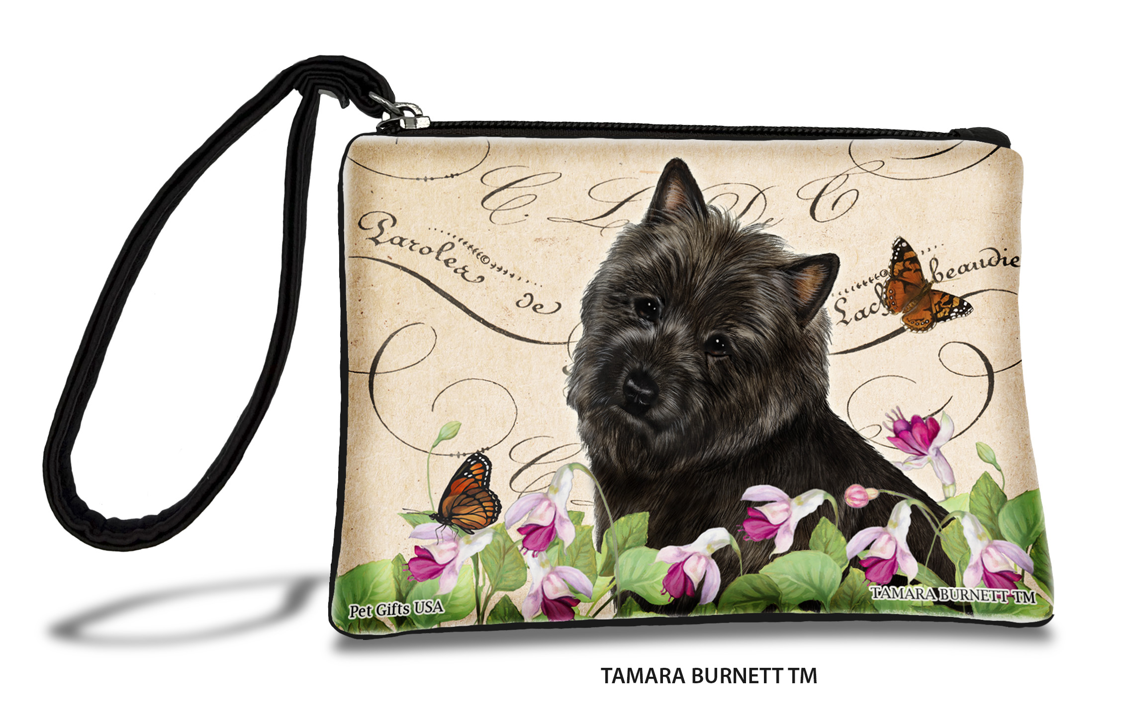An image of product 31112 - Cairn Terrier (__black_) - Zippies Pet Pouch Coin Purse