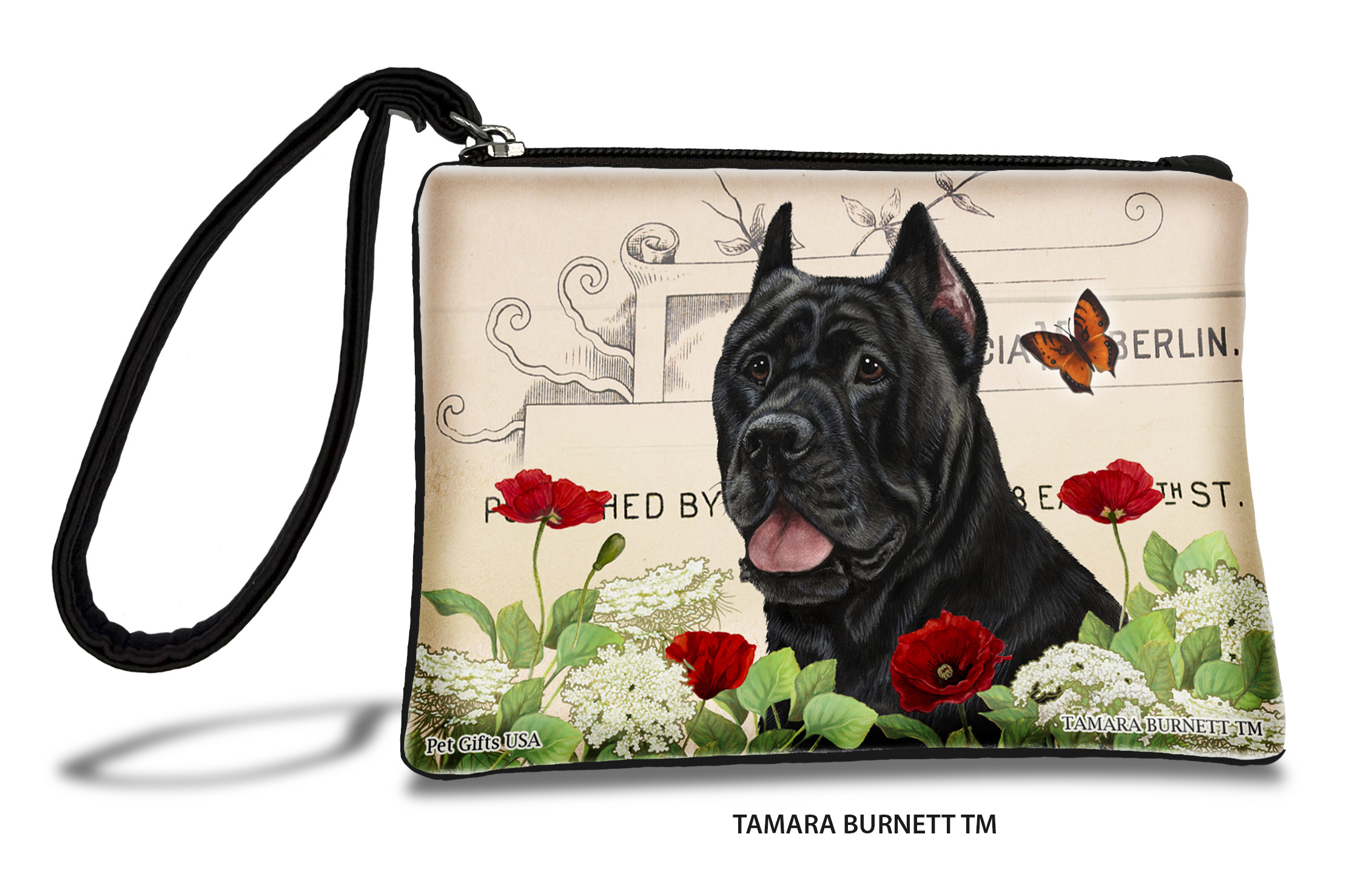 An image of product 31115 - Cane Corso (__black_) - Zippies Pet Pouch Coin Purse