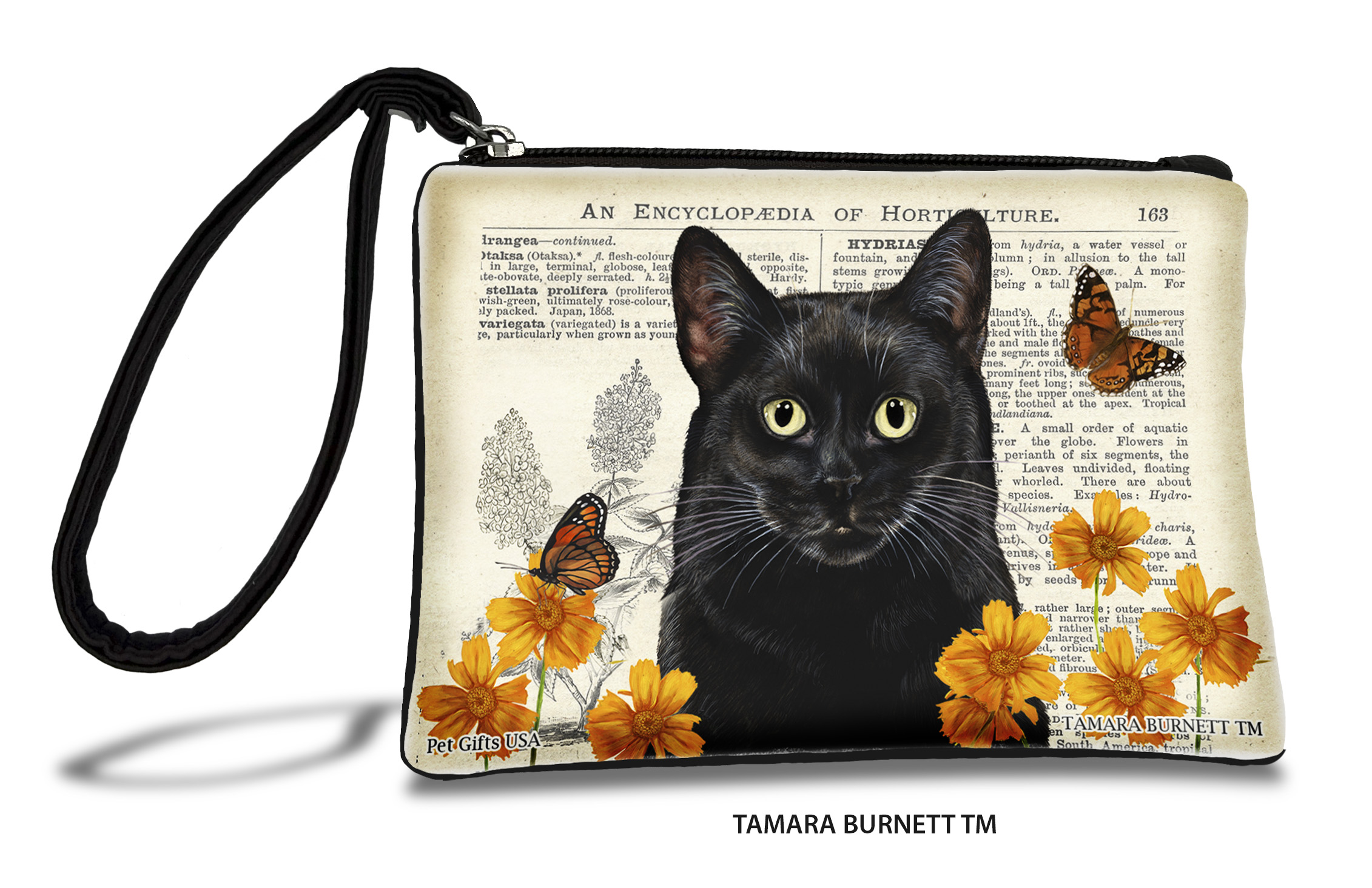 An image of product 31120 - Abyssinian Cat (_black_2_) - Zippies Pet Pouch Coin Purse