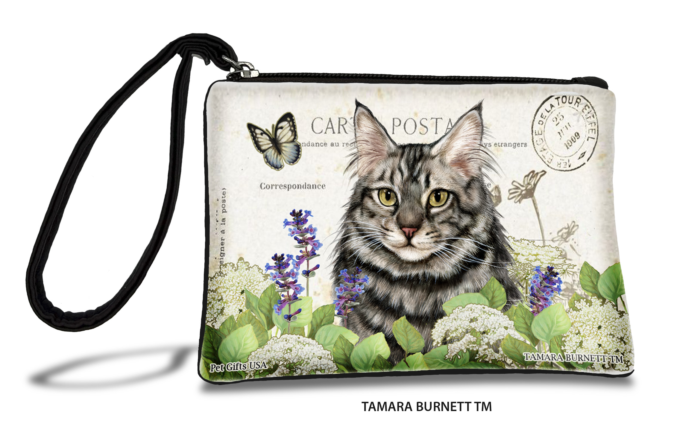 Maine Coon Cat (___silver_tabby_) - Zippies Pet Pouch Coin Purse