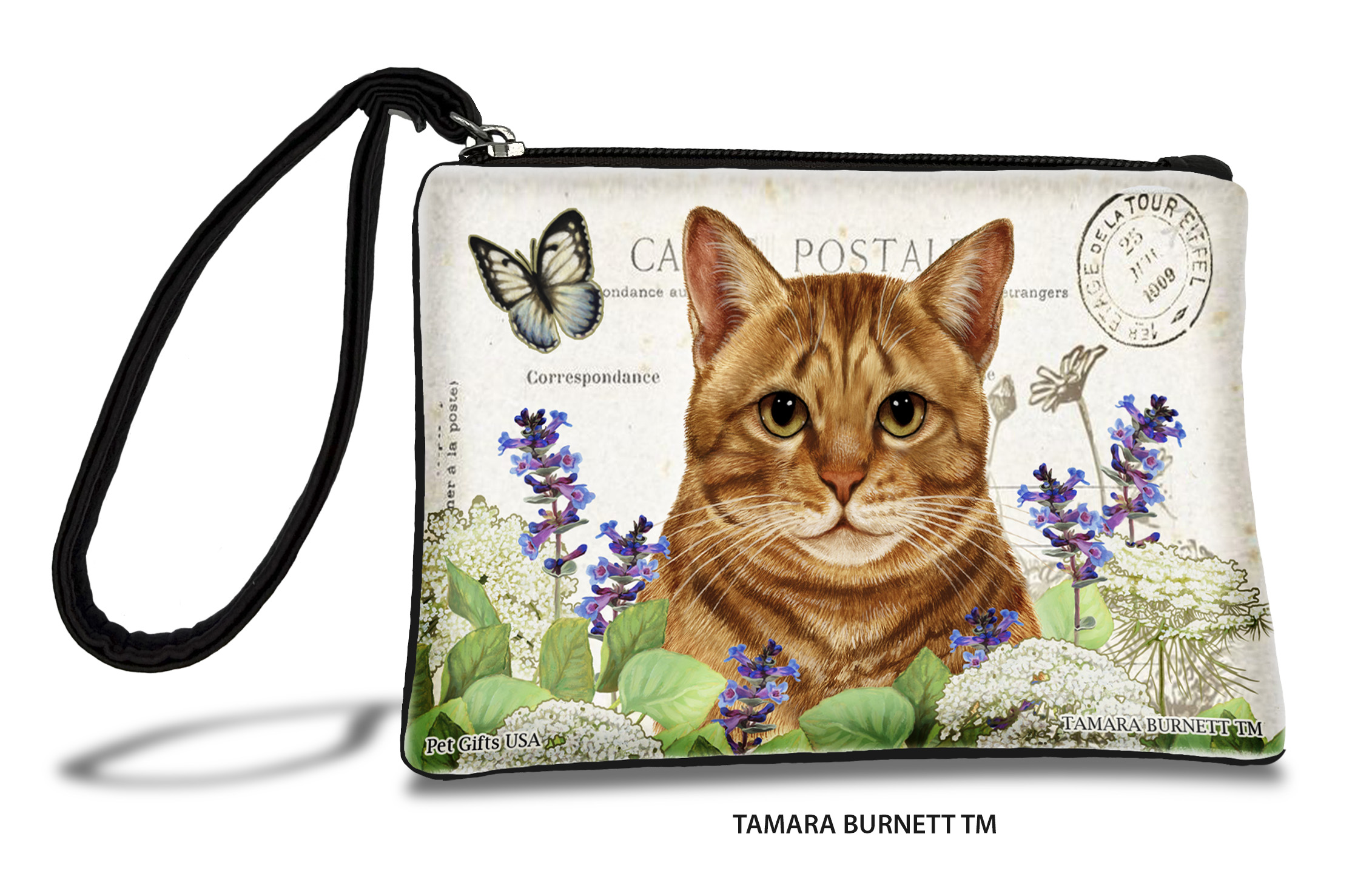 Abyssinian Cat (_tabby_orange_) - Zippies Pet Pouch Coin Purse