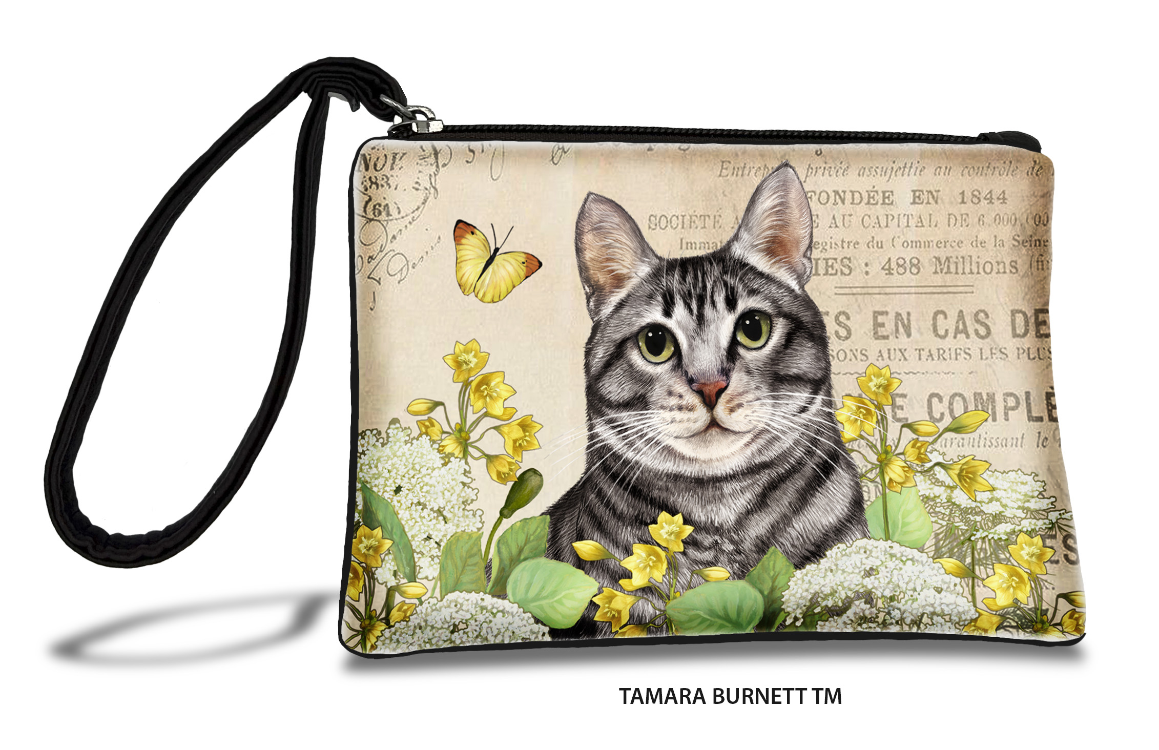 An image of product 31131 - Abyssinian Cat (_tabby_silver_) - Zippies Pet Pouch Coin Purse