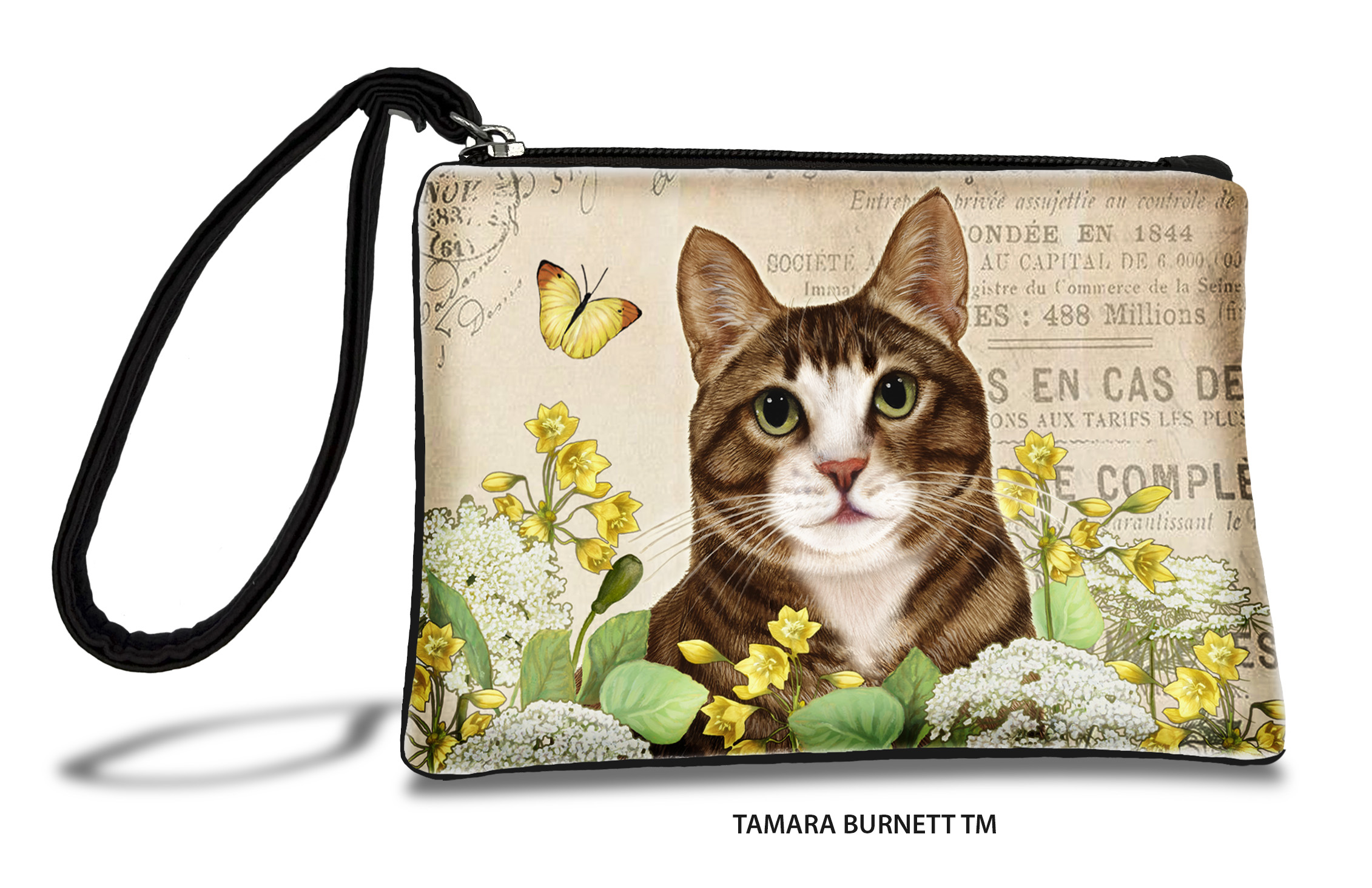 Abyssinian Cat (_tuxedo_brown_and_white_tabby_) - Zippies Pet Pouch Coin Purse