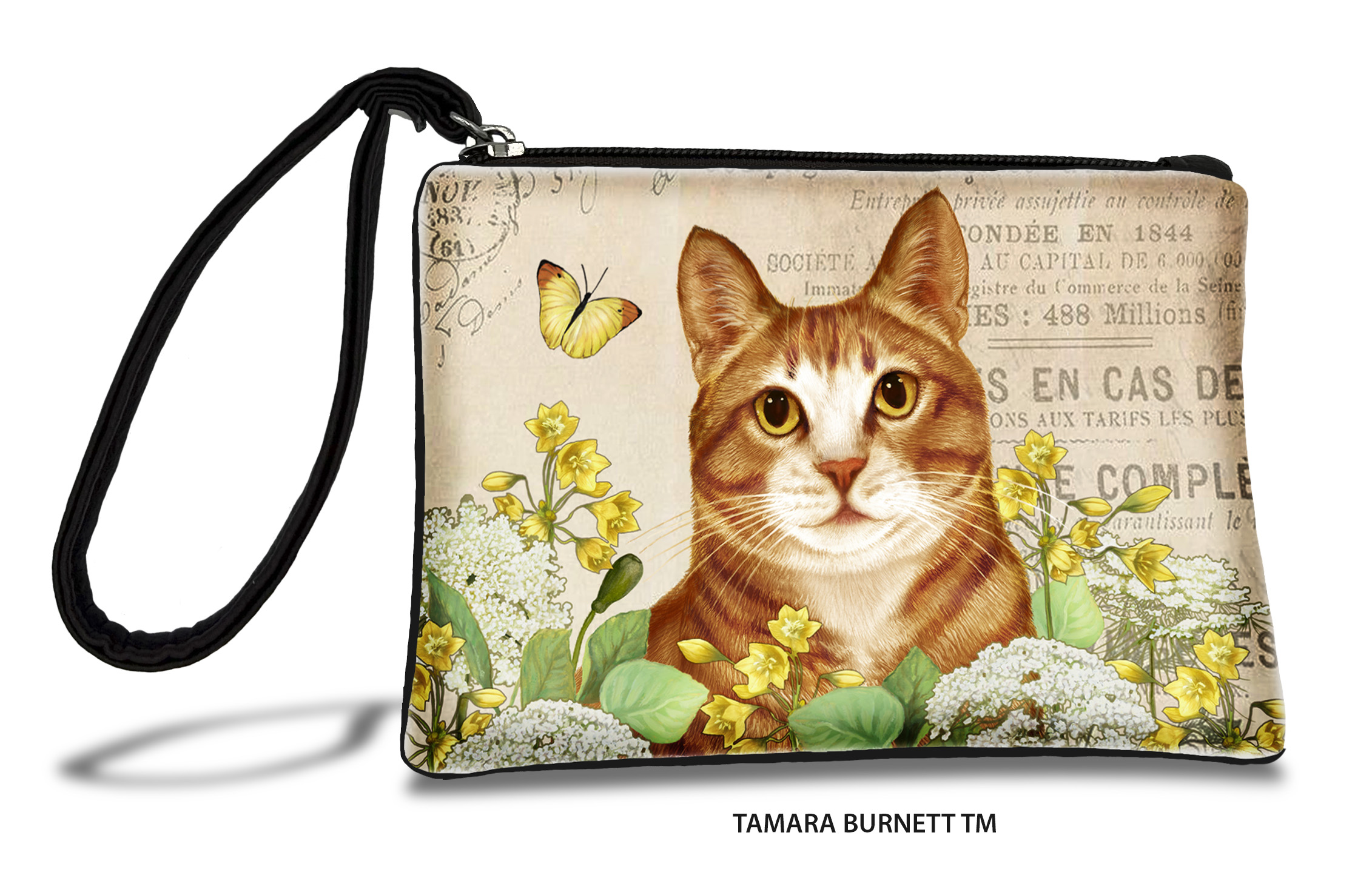 Abyssinian Cat (_tuxedo_orange_and_white_) - Zippies Pet Pouch Coin Purse