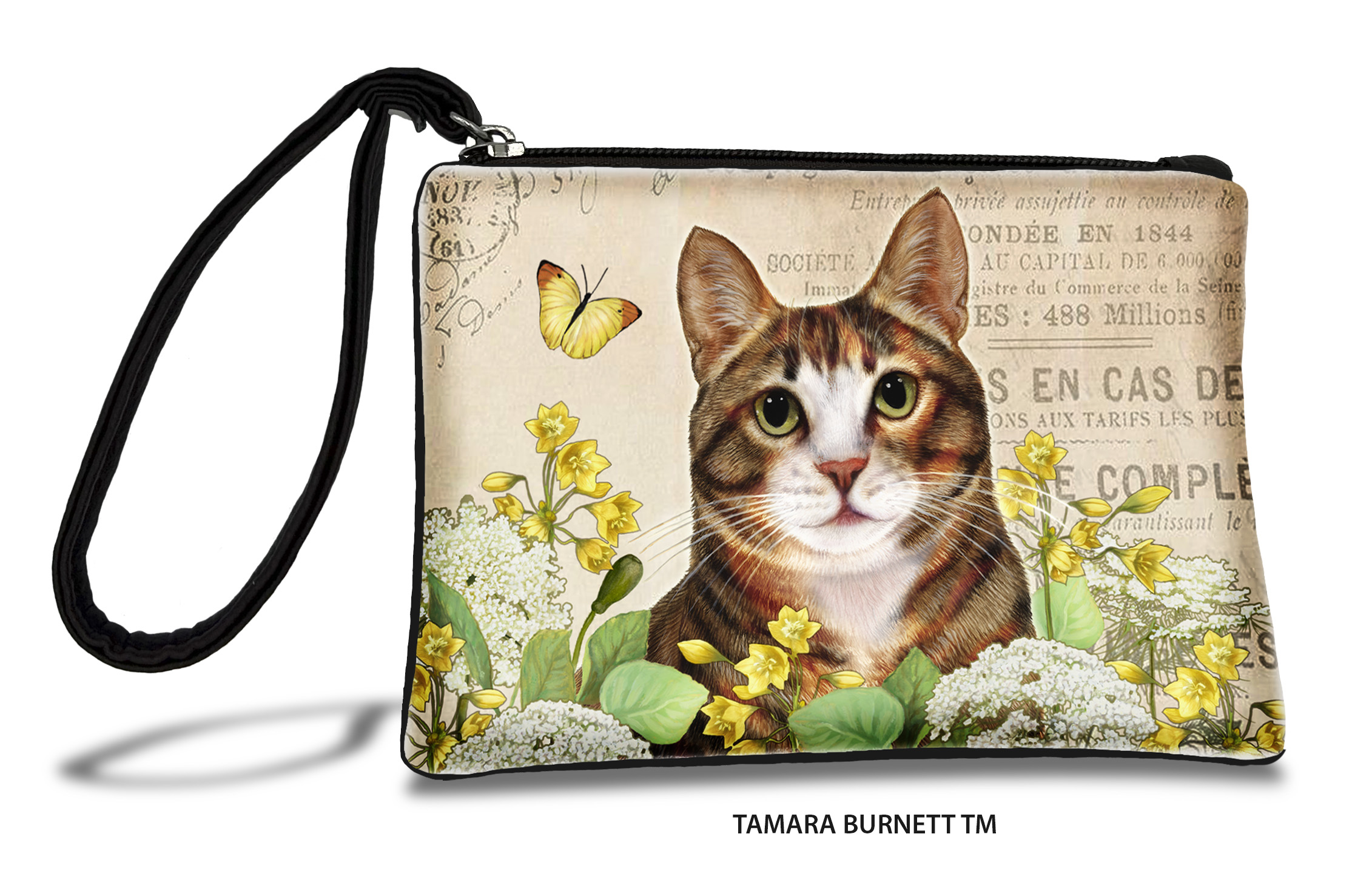 Tortoiseshell Cat (_tuxedo__and_white_) - Zippies Pet Pouch Coin Purse