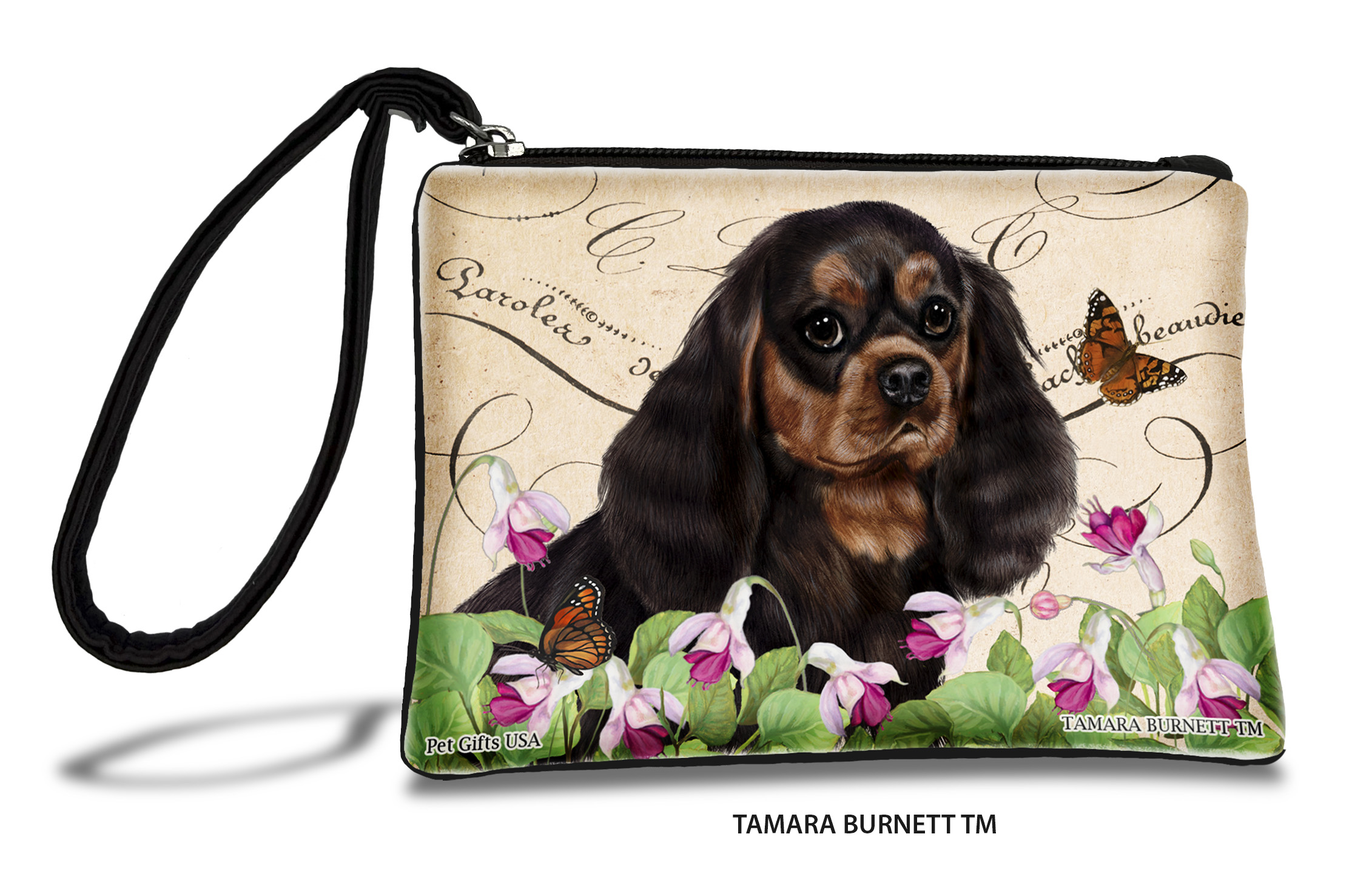 An image of product 31144 - Cavalier King Charles (___black_and_tan_) - Zippies Pet Pouch Coin Purse