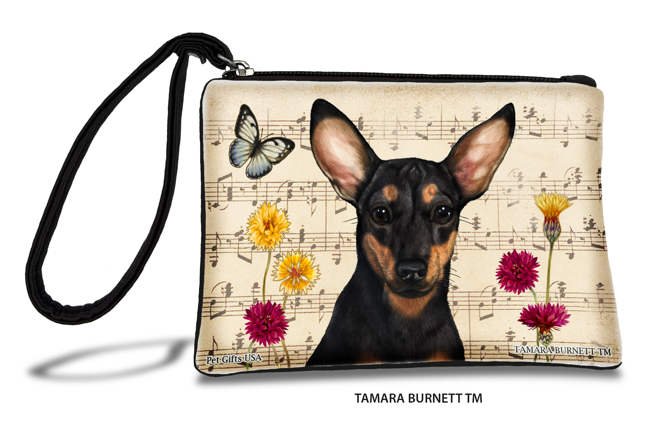 An image of product 31169 - Chiweenie (_black_and_tan_) - Zippies Pet Pouch Coin Purse