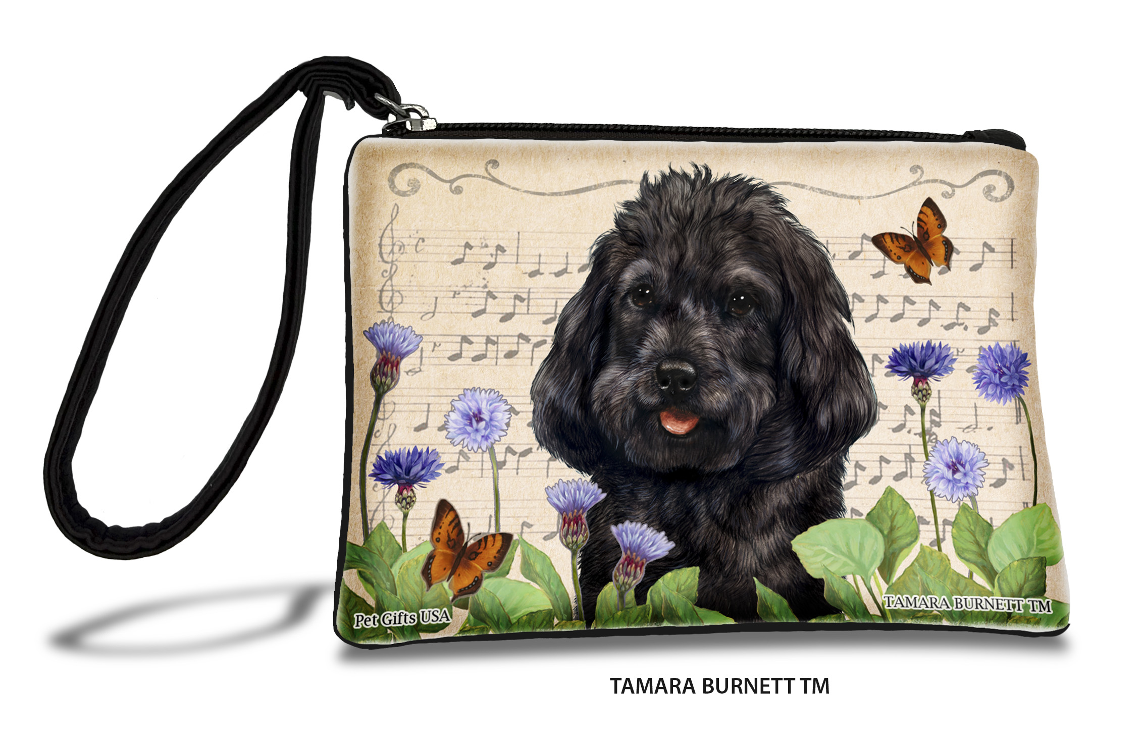 An image of product 31177 - Cockapoo (_black_) - Zippies Pet Pouch Coin Purse