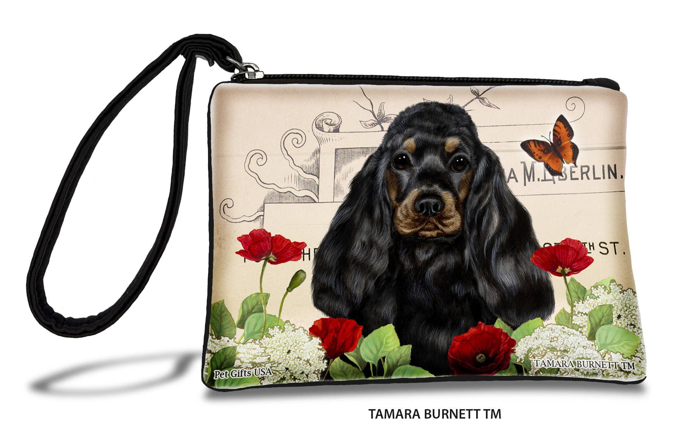 An image of product 31183 - Cocker Spaniel (__black_and_tan_) - Zippies Pet Pouch Coin Purse