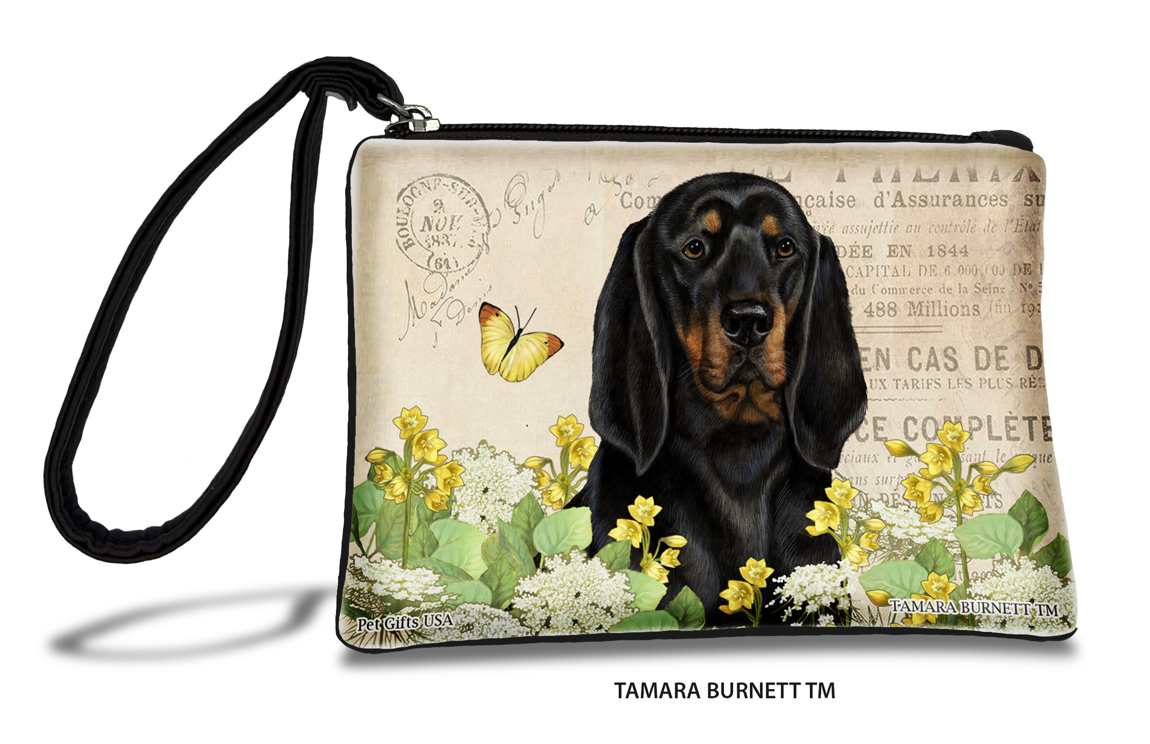 An image of product 31193 - Coonhound (_black_and_tan_) - Zippies Pet Pouch Coin Purse