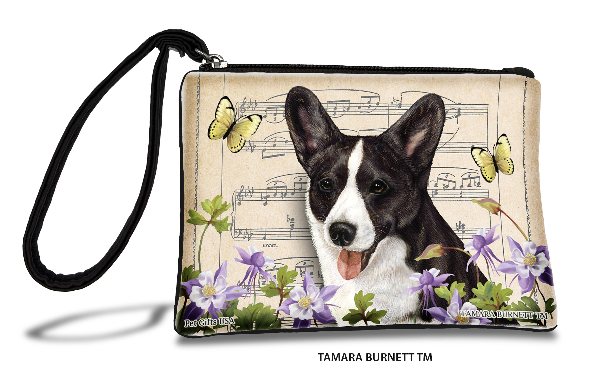 An image of product 31196 - Corgi (_cardigan_black_brindle_) - Zippies Pet Pouch Coin Purse