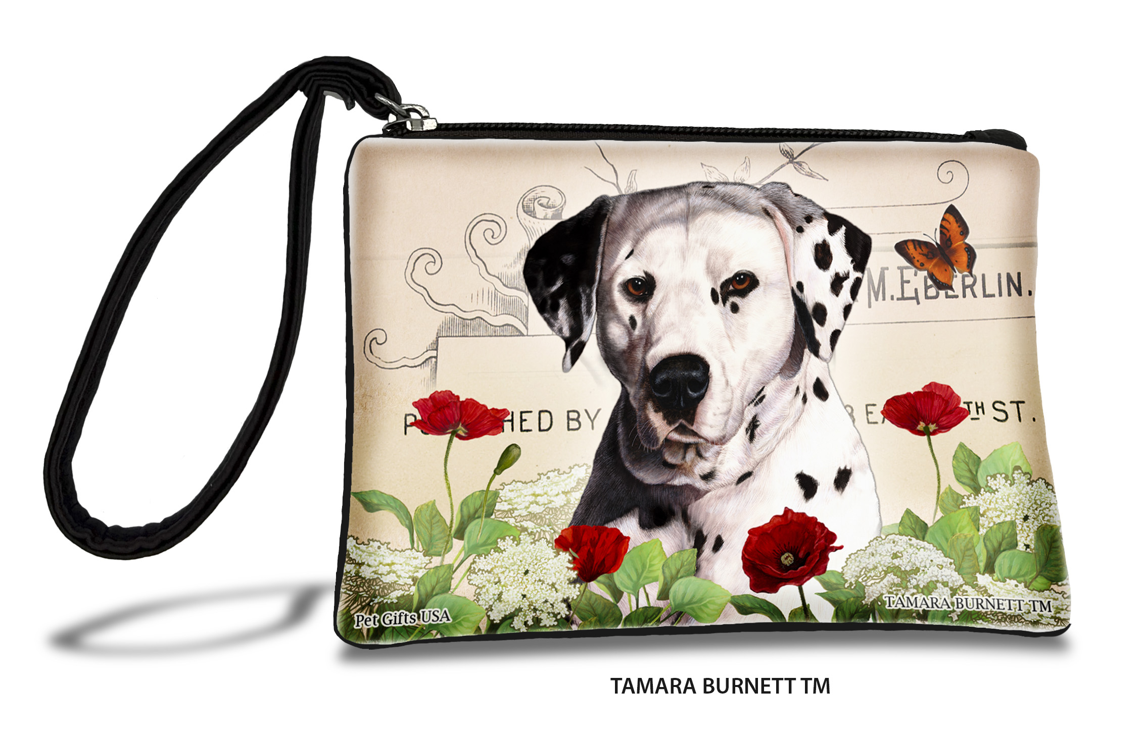 An image of product 31225 - Dalmatian (_black_and_white_) - Zippies Pet Pouch Coin Purse