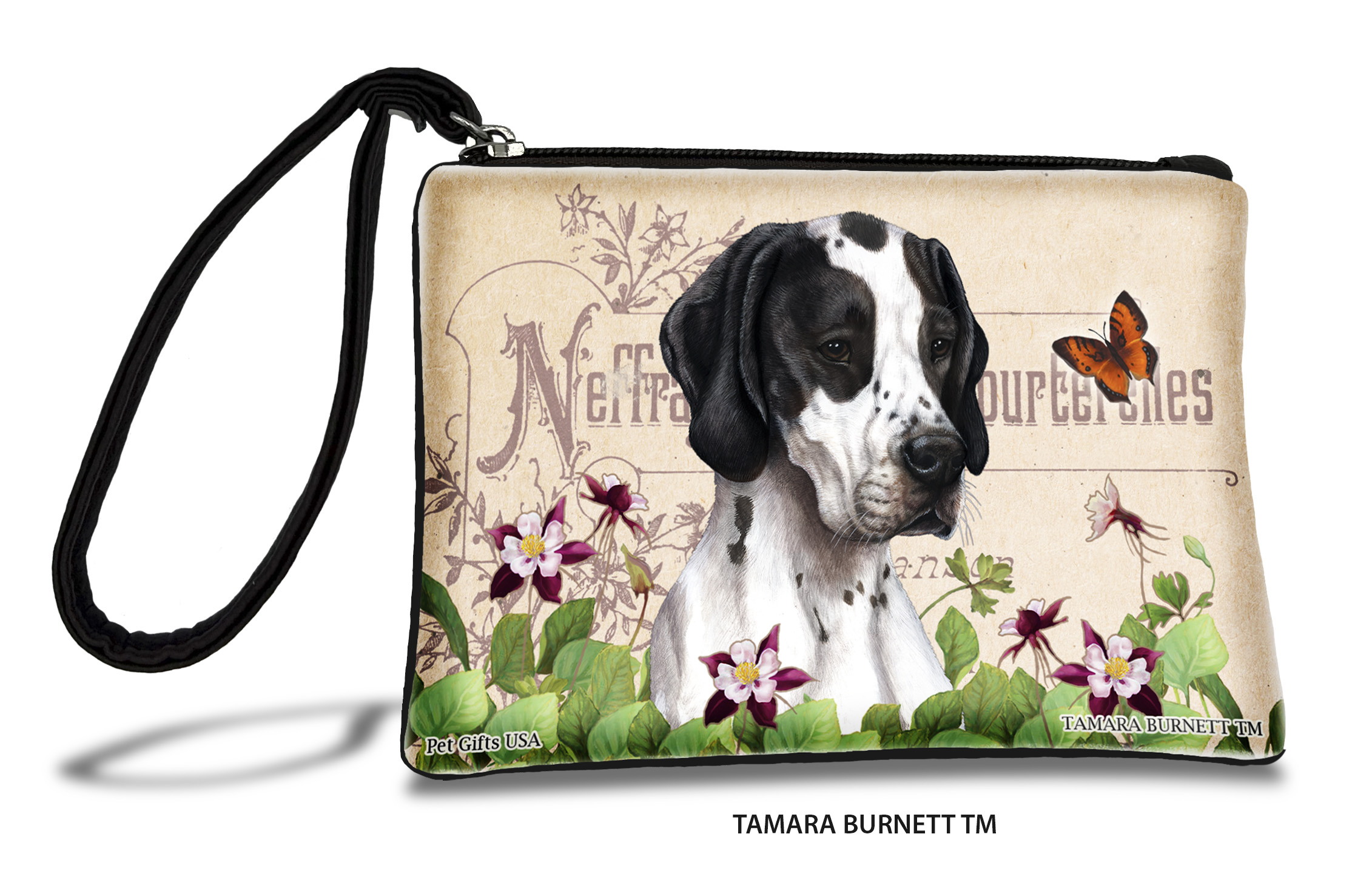 An image of product 31249 - English Pointer (__black_and_white_) - Zippies Pet Pouch Coin Purse
