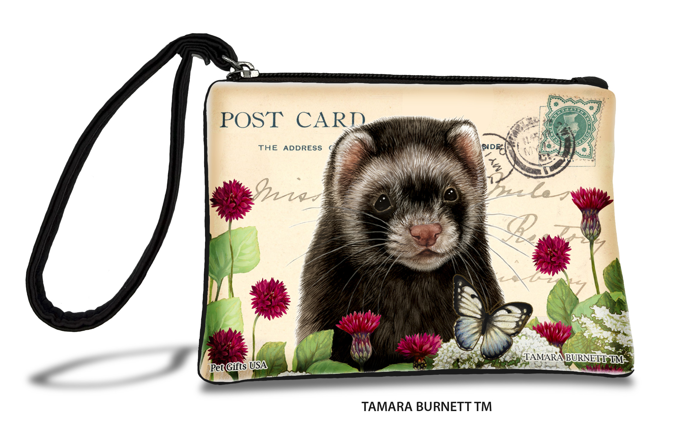 An image of product 31255 - Ferret (_black_sable_) - Zippies Pet Pouch Coin Purse