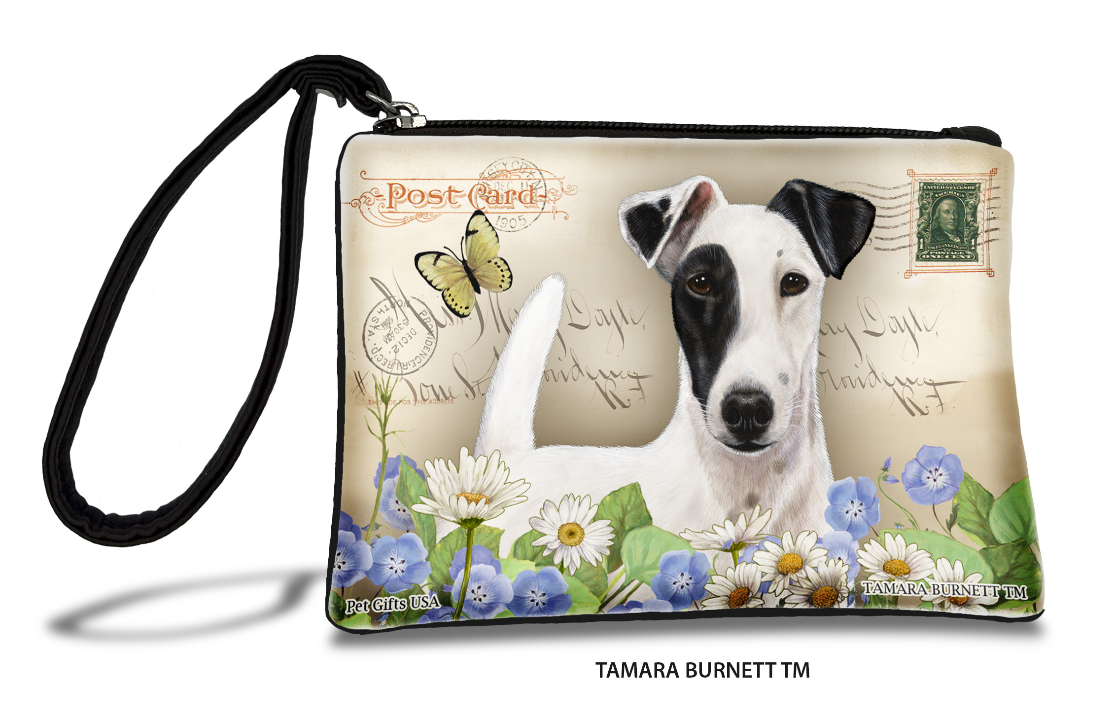 An image of product 31262 - Fox Terrier (__black_and_white_) - Zippies Pet Pouch Coin Purse