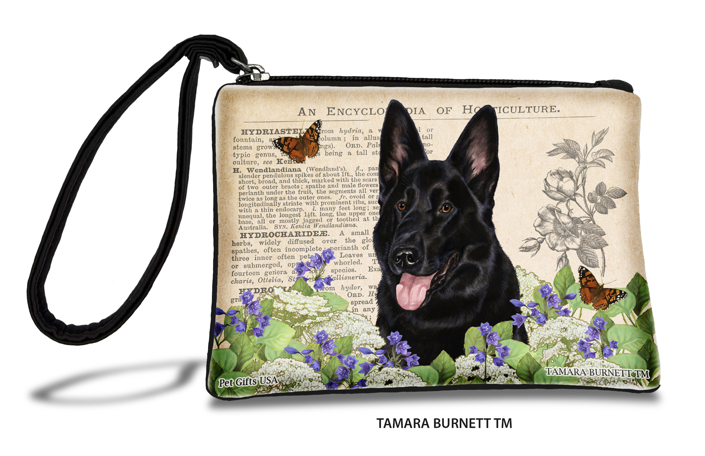 An image of product 31277 - German Shepherd (__black_) - Zippies Pet Pouch Coin Purse