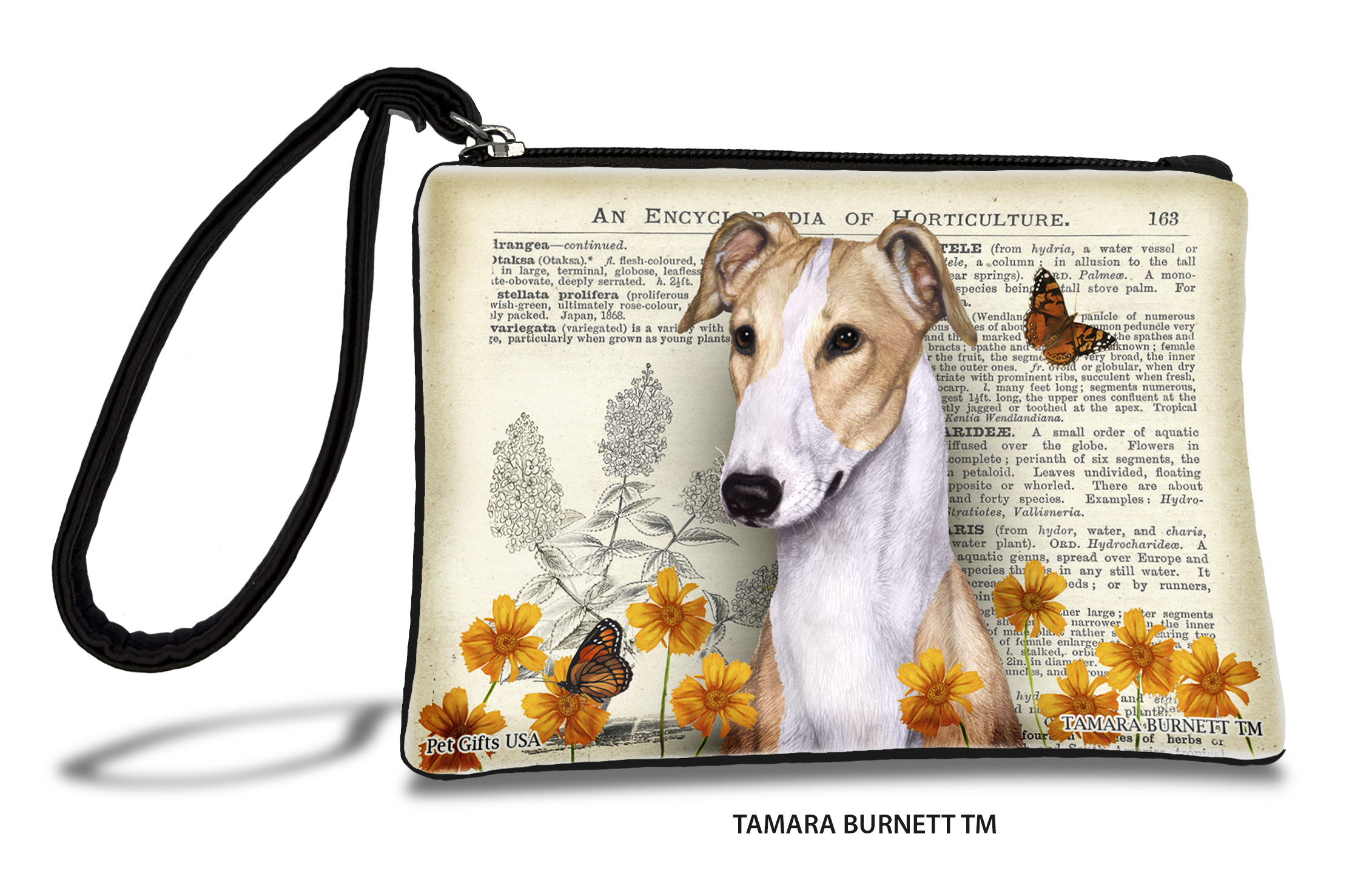 Greyhound (_cream_and_white_) - Zippies Pet Pouch Coin Purse