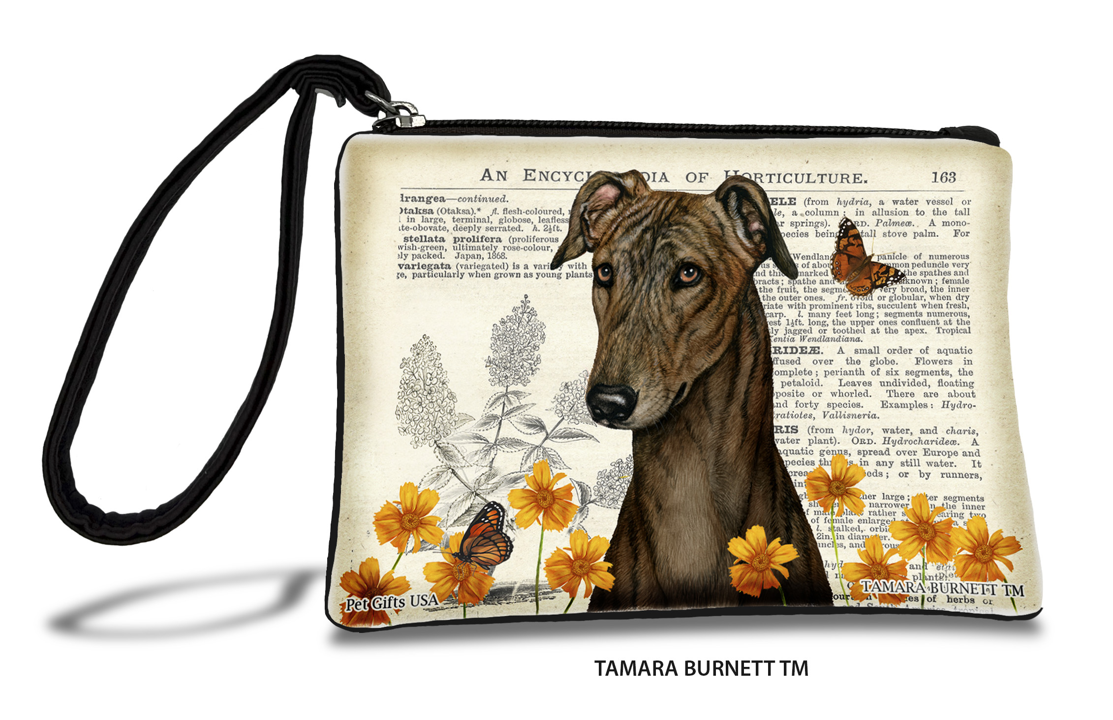 Greyhound (_dark_brindle_) - Zippies Pet Pouch Coin Purse