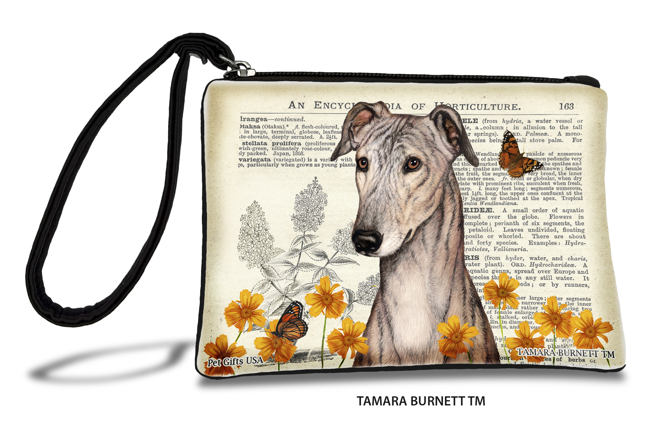 Greyhound (_fawn_brindle_) - Zippies Pet Pouch Coin Purse