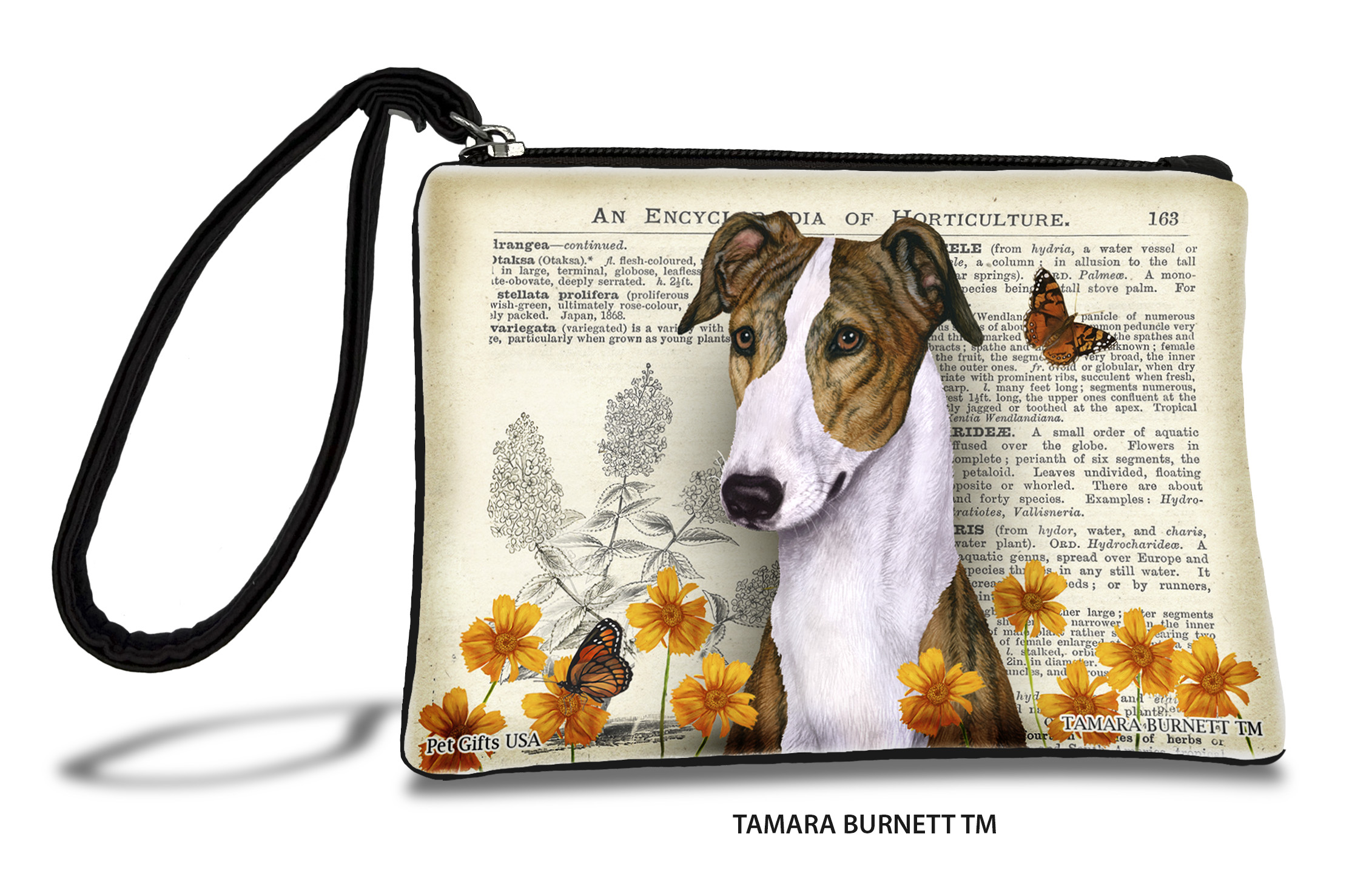 Greyhound (_red_brindle_and_white_) - Zippies Pet Pouch Coin Purse