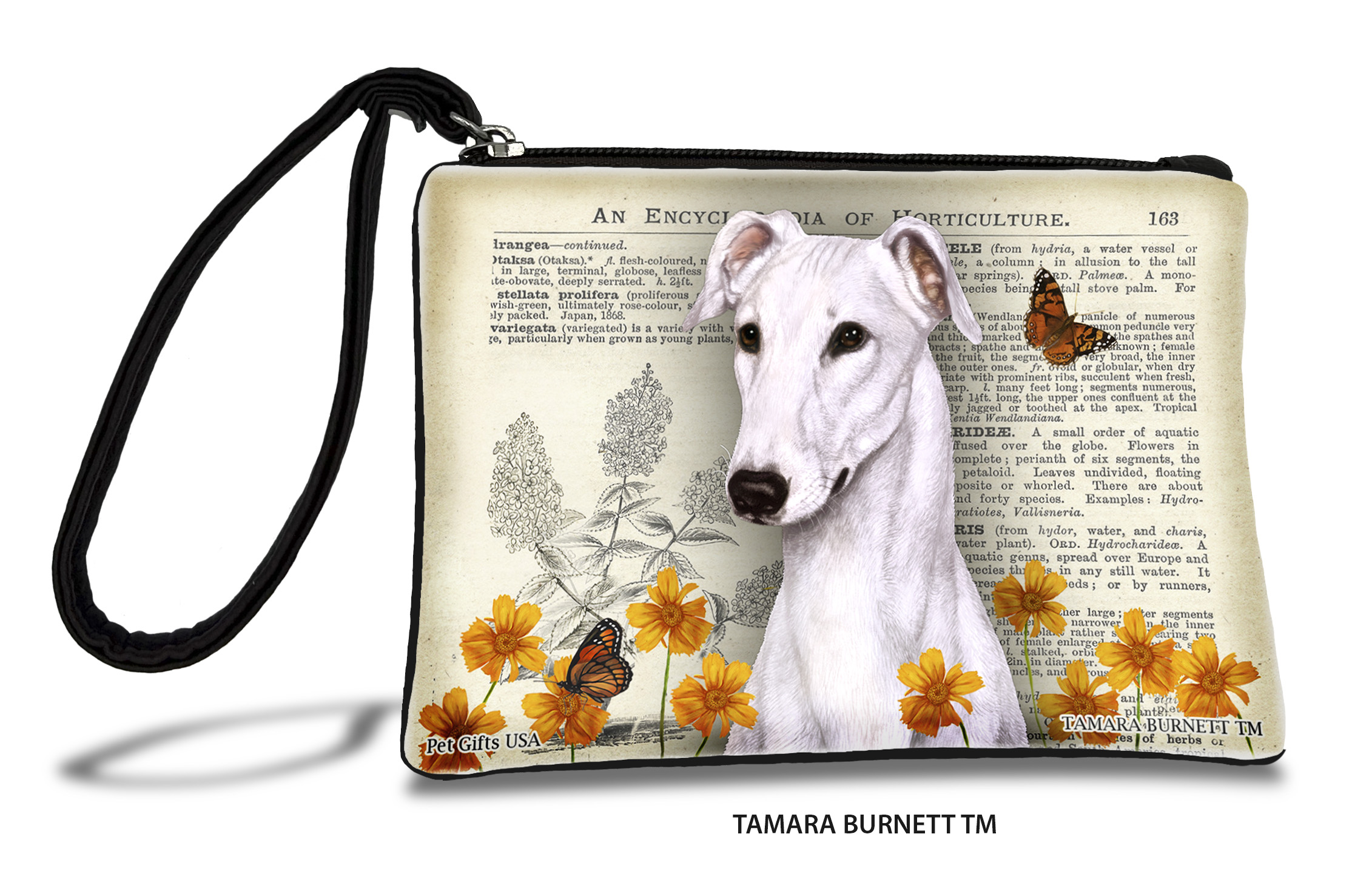 Greyhound (_white_) - Zippies Pet Pouch Coin Purse