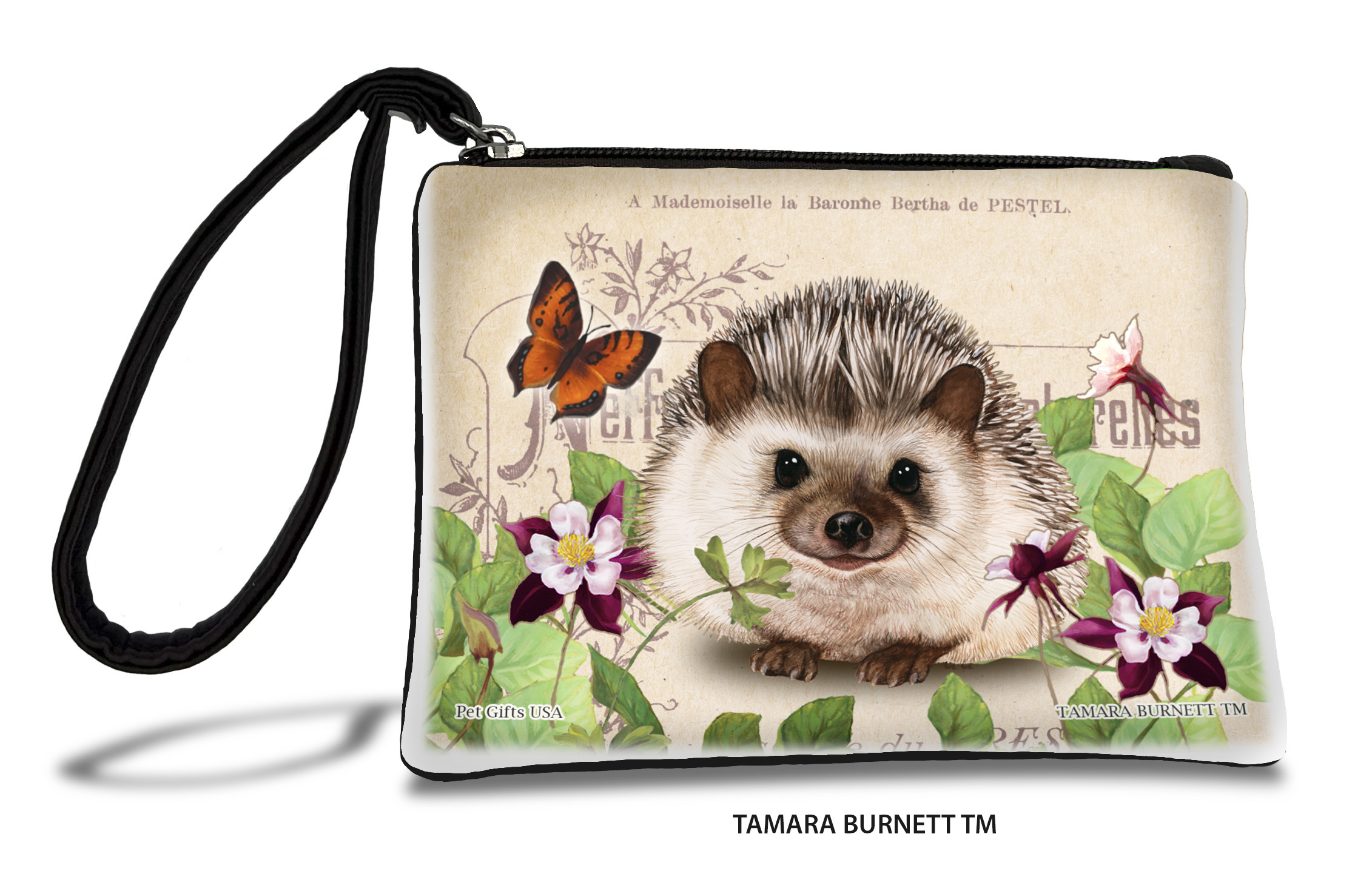 An image of product 32657 - Hedgehog Brown Salt and Pepper - Zippies Pet Pouch Coin Purse