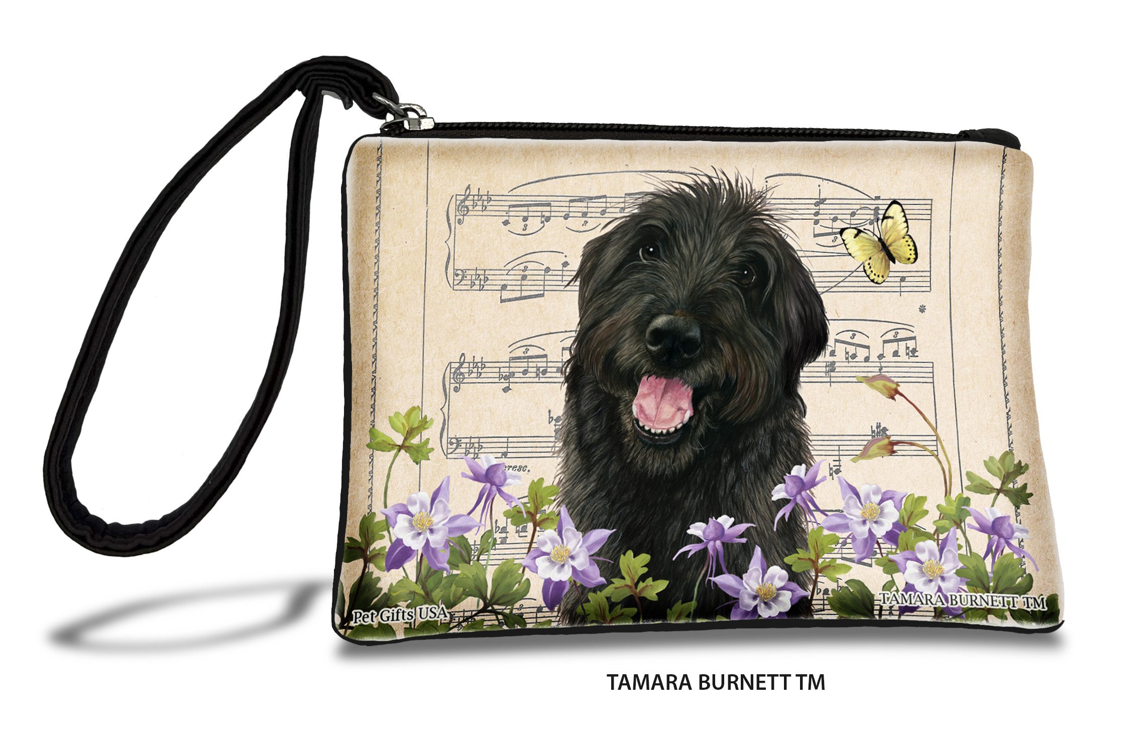 An image of product 31386 - Labradoodle (_black_shaggy_cut_) - Zippies Pet Pouch Coin Purse
