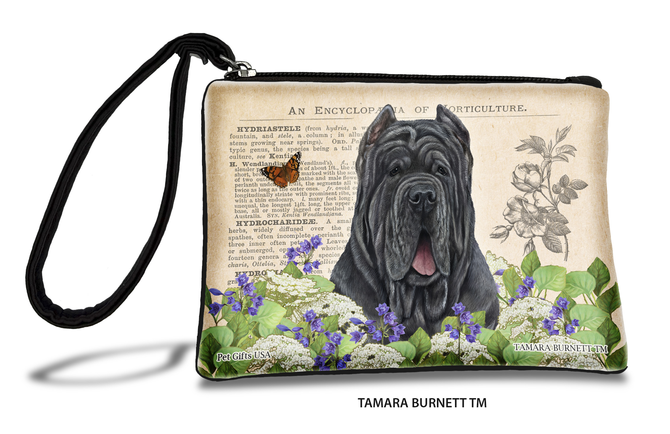 Neapolitan Mastiff (__blue_cropped_) - Zippies Pet Pouch Coin Purse